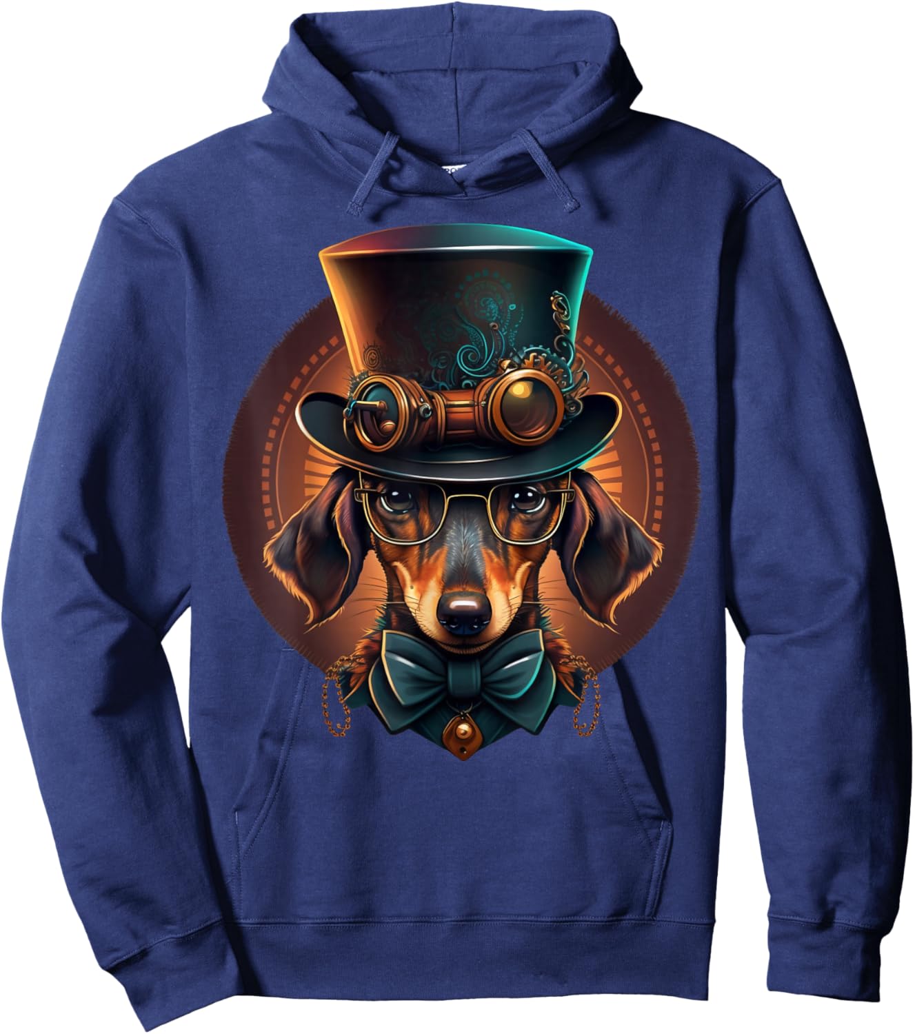 Steampunk Dachshund Hoodie - Hoodie | Navy