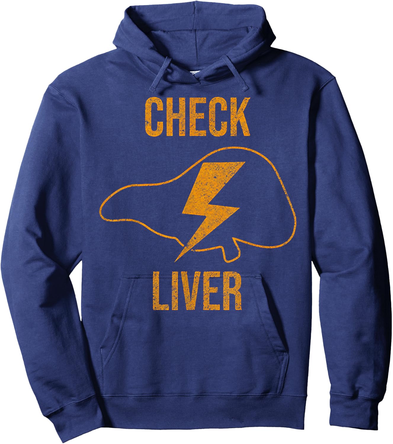 Check Liver Hoodie - Hoodie | Navy