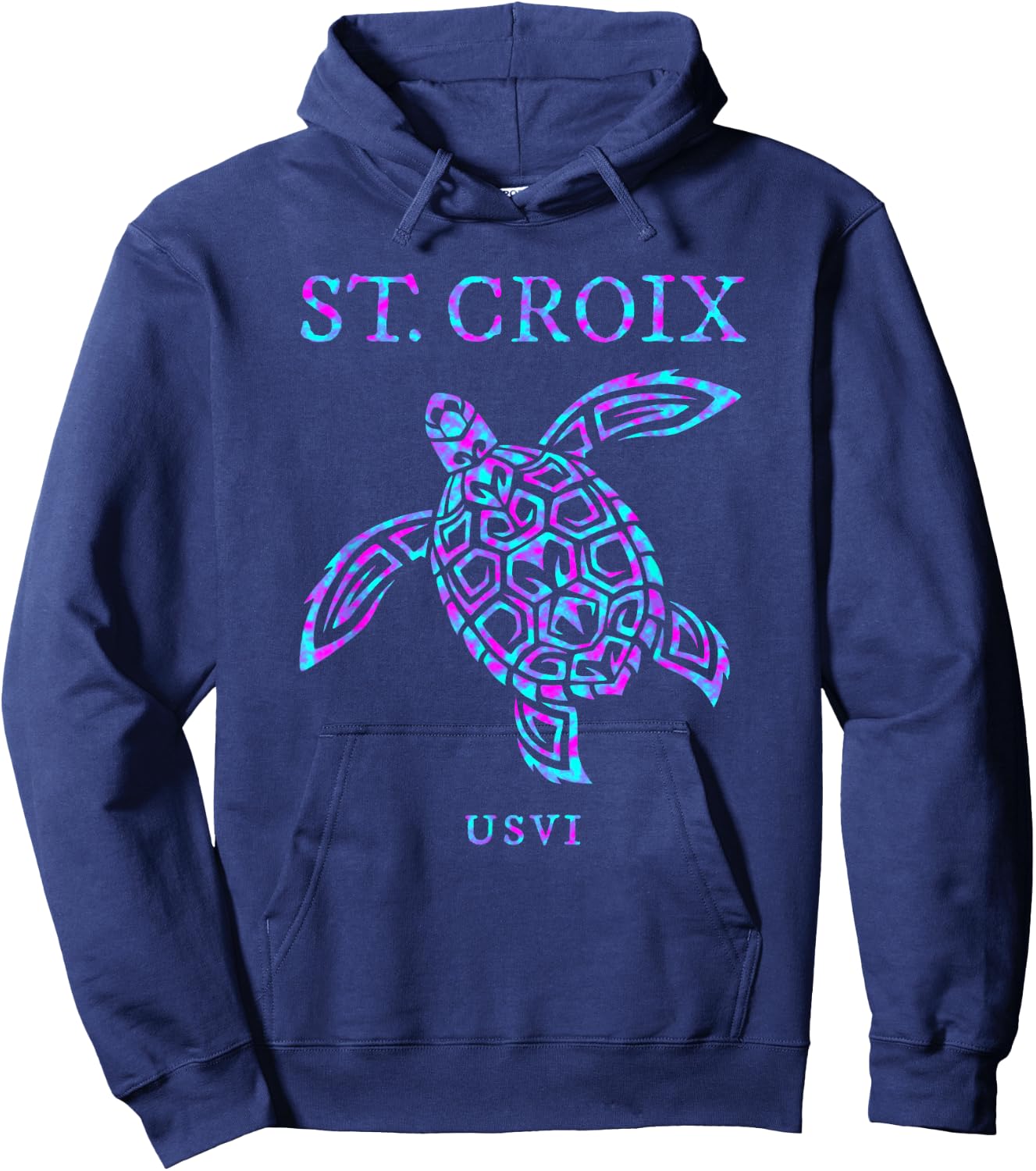 St Croix Sea Turtle Boys Girls Toddler Hoodie - Hoodie | Navy