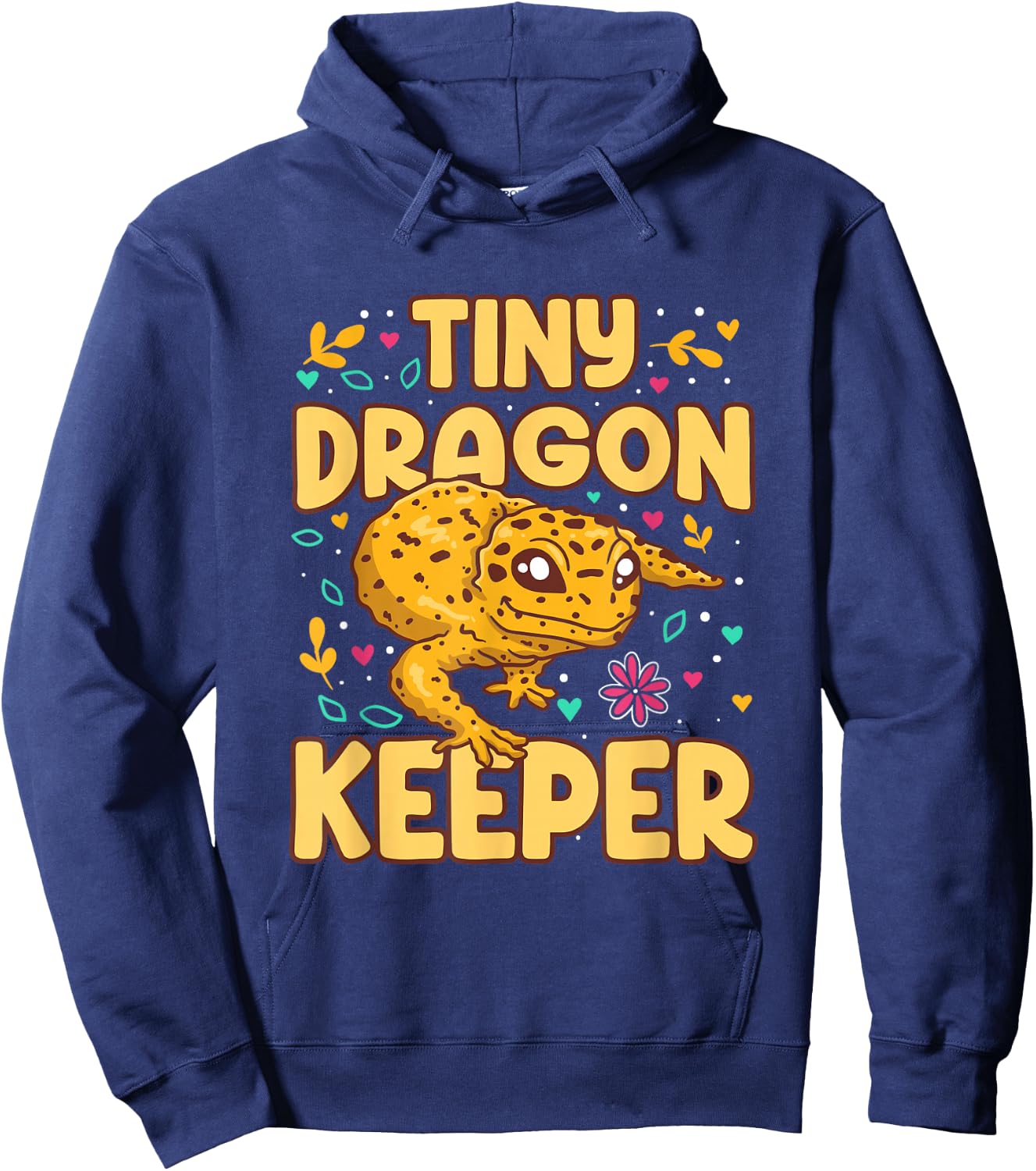 Tiny Dragon Keeper Leopard Gecko Hoodie - Hoodie | Navy