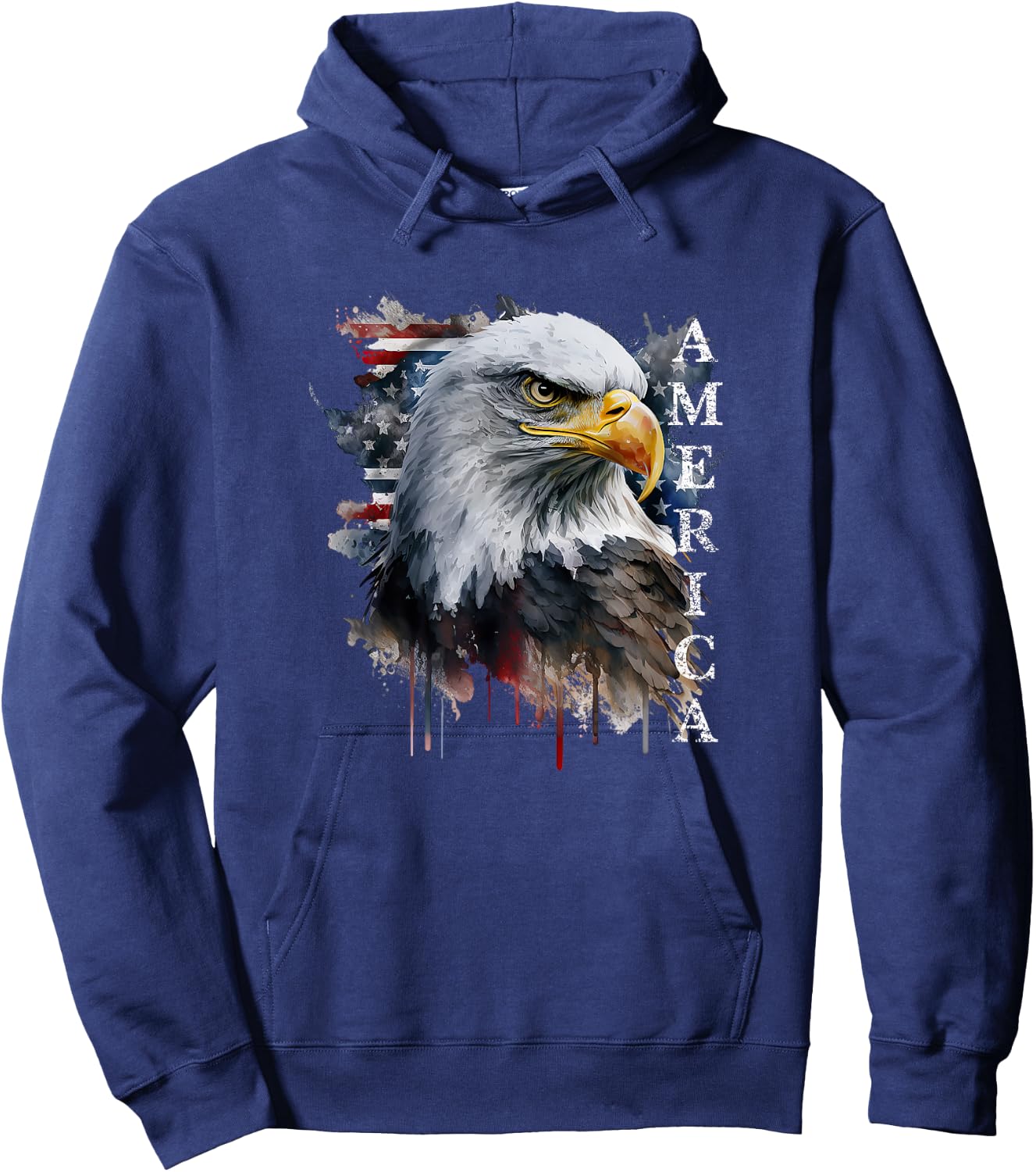 USA Motif American Eagle America Hoodie - Hoodie | Navy