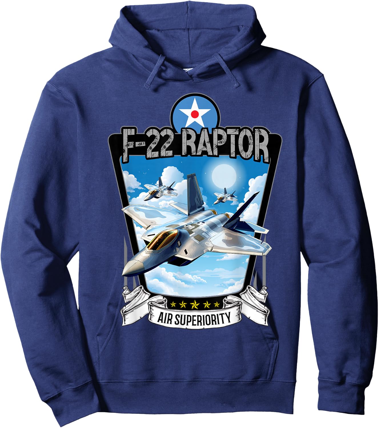 American Aircraft Stealth Fighter F22 Raptor Hoodie - Hoodie | Navy