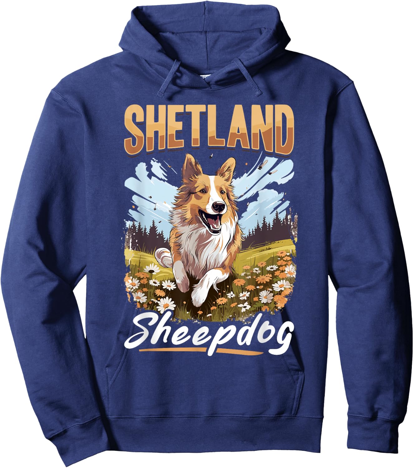 Shetland Sheepdog Dog Sheltie shetland sheepdog Hoodie - Hoodie | Navy