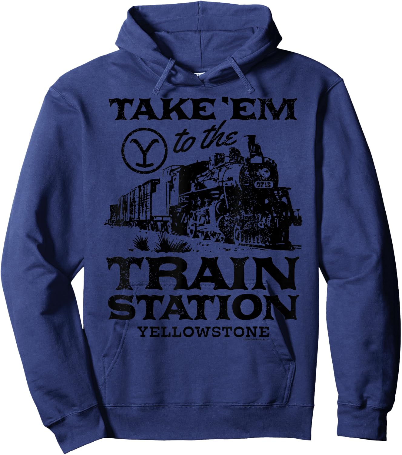 Yellowstone - Take Em to The Train Station Hoodie - Hoodie | Navy