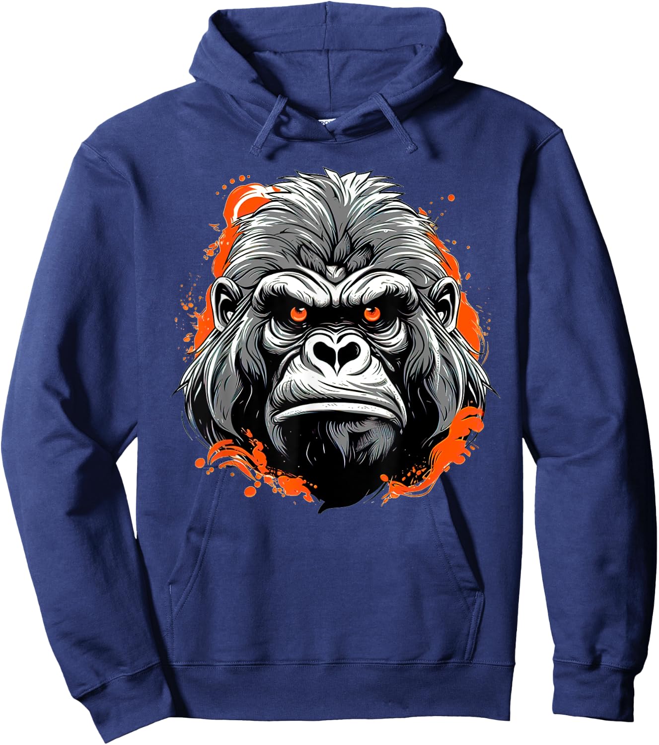 Mad gorilla Monkey ape face with a serious look Hoodie - Hoodie | Navy