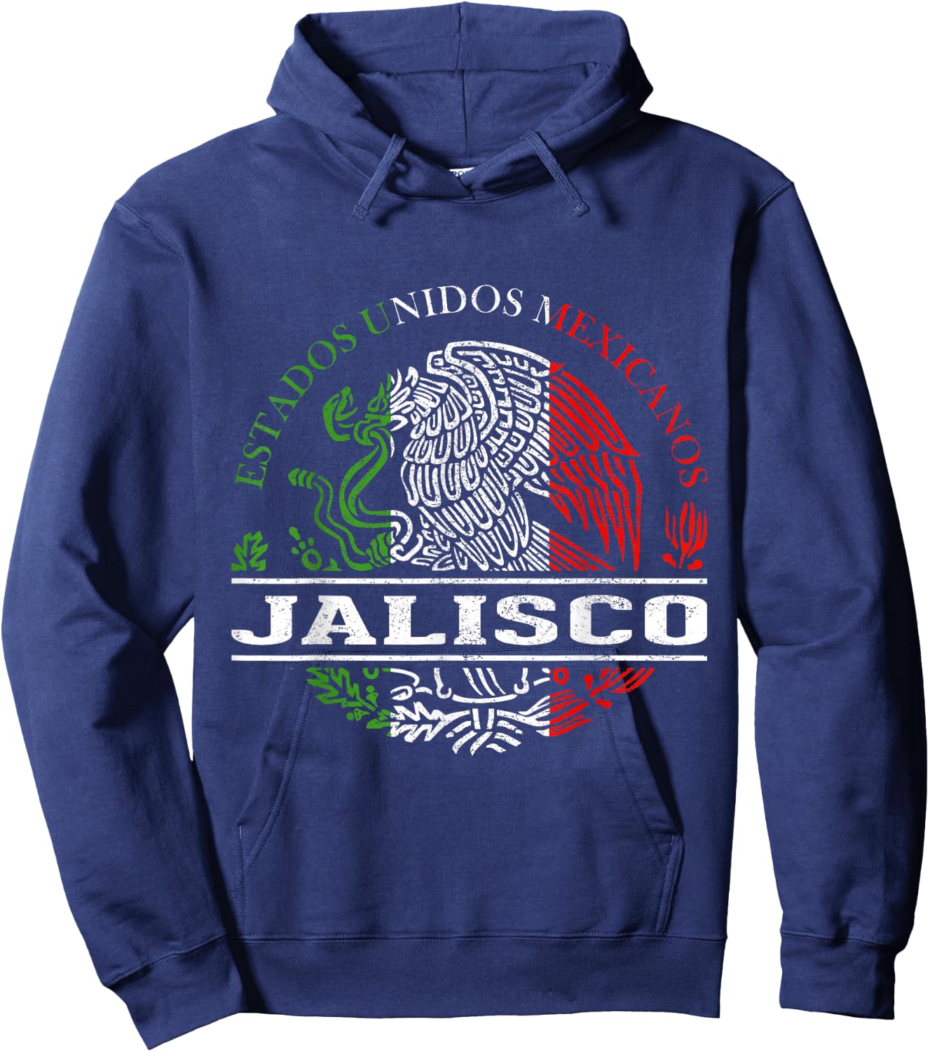Jalisco Mexican Flag Bandera Mexicana Hoodie - Hoodie | Navy