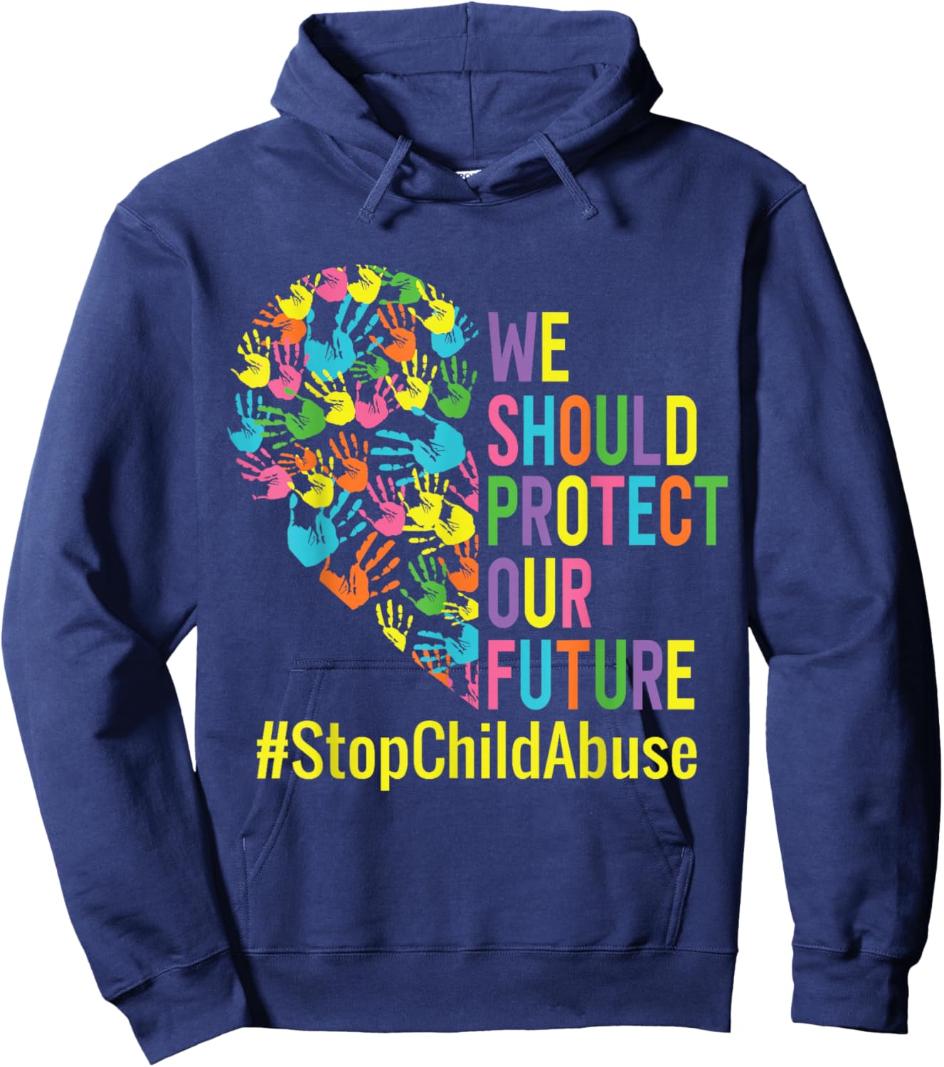 Child abuse awareness Child abuse prevention Hoodie - Hoodie | Navy