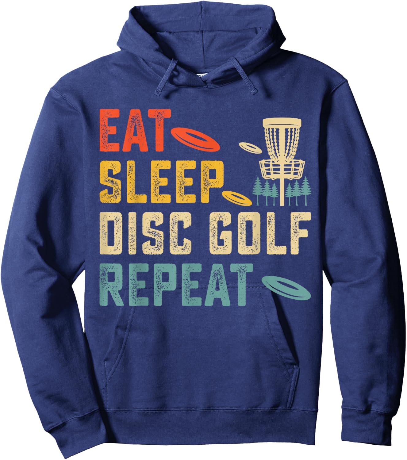 Eat Sleep Disc Golf Repeat Hoodie - Hoodie | Navy