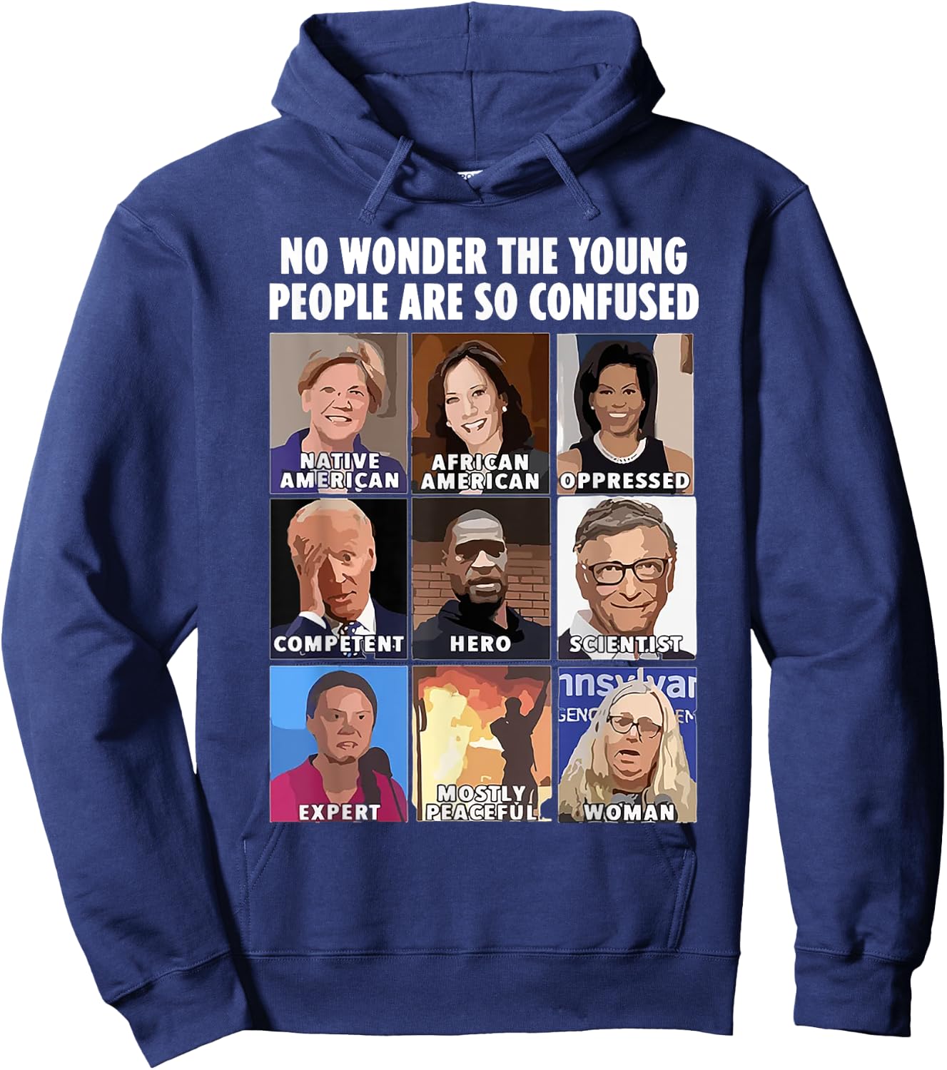 No Wonder The Young People Are So Confused Hoodie - Hoodie | Navy