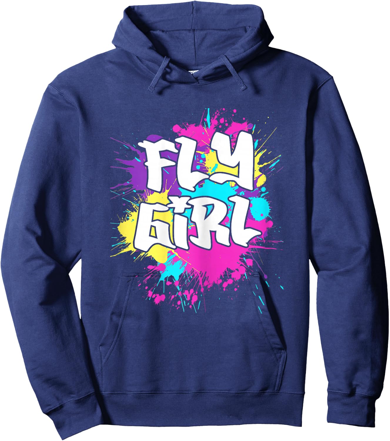 Fly Girl Hip Hop 80s 90s cassette B-girl Hoodie - Hoodie | Navy