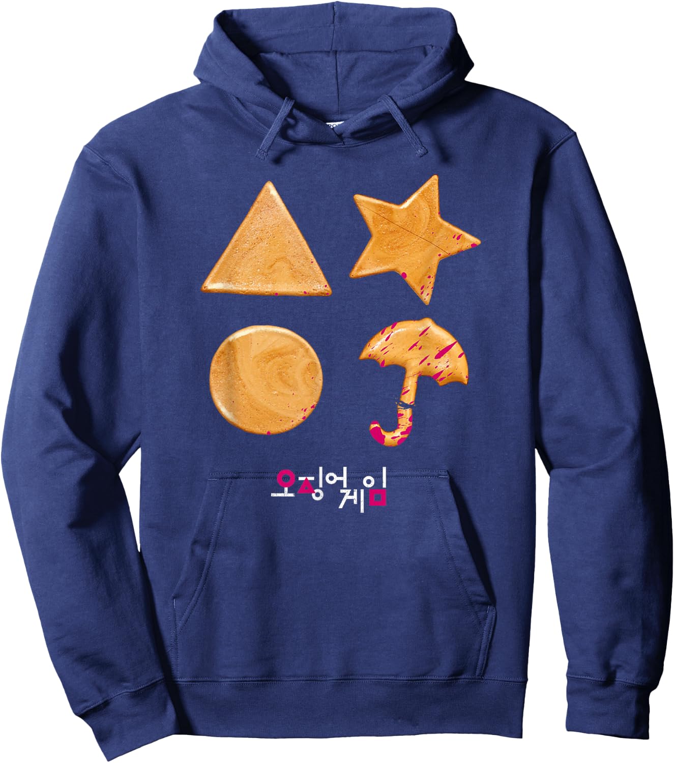 Squid Game Sugar Honey Combs Blood Cookies Hoodie - Hoodie | Navy
