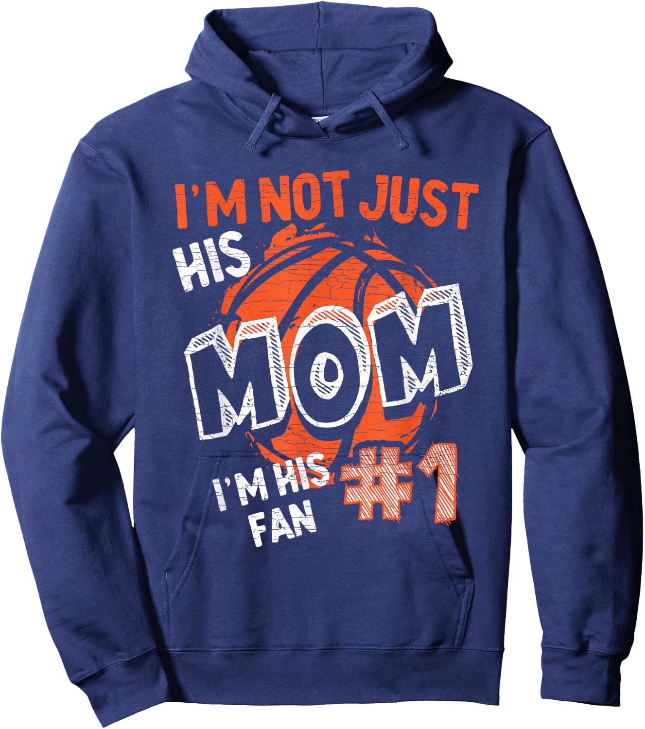Mom Basketball Player Hoodie - Hoodie | Navy