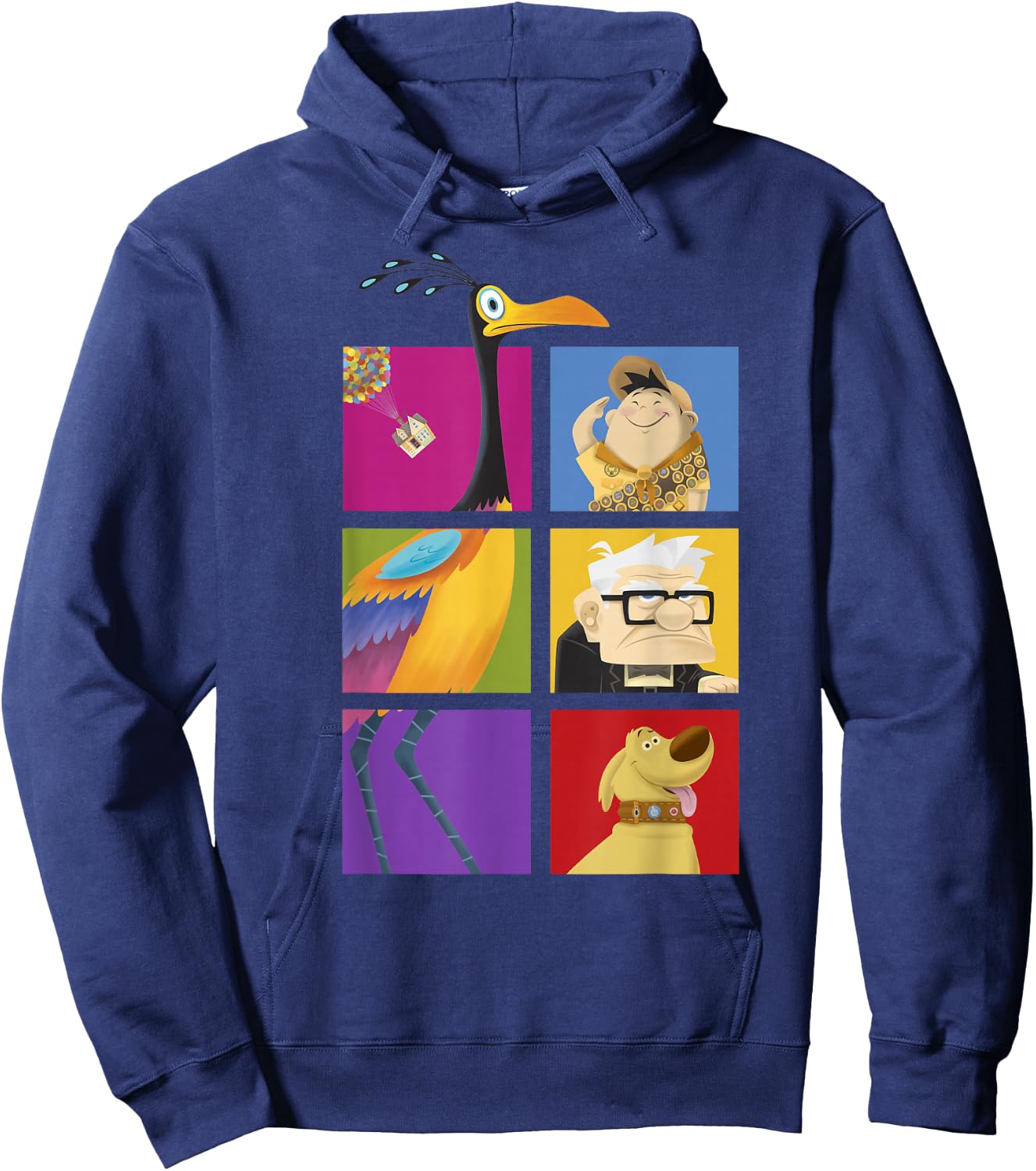 Disney Pixar Up Characters Color Box Up Hoodie - Hoodie | Navy