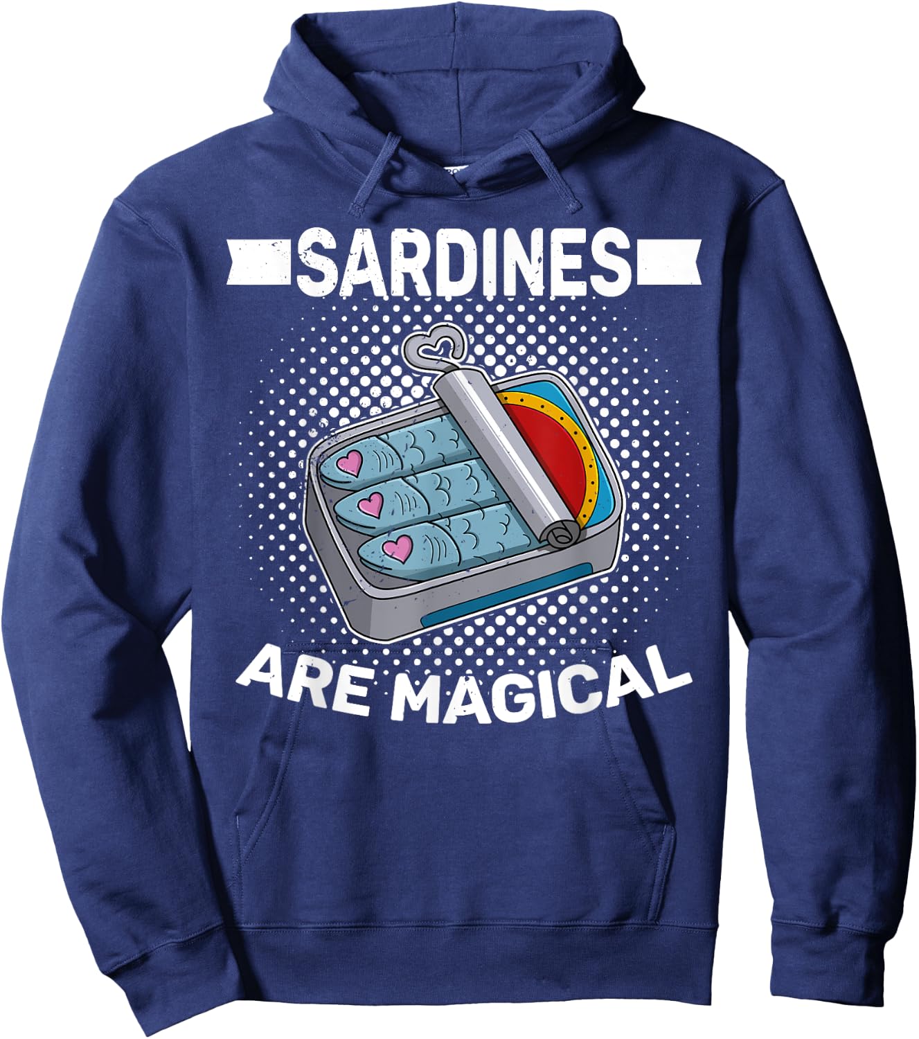 Sardine Anchy, Fish Food Can Fish Kitchen Ocean Hoodie - Hoodie | Navy