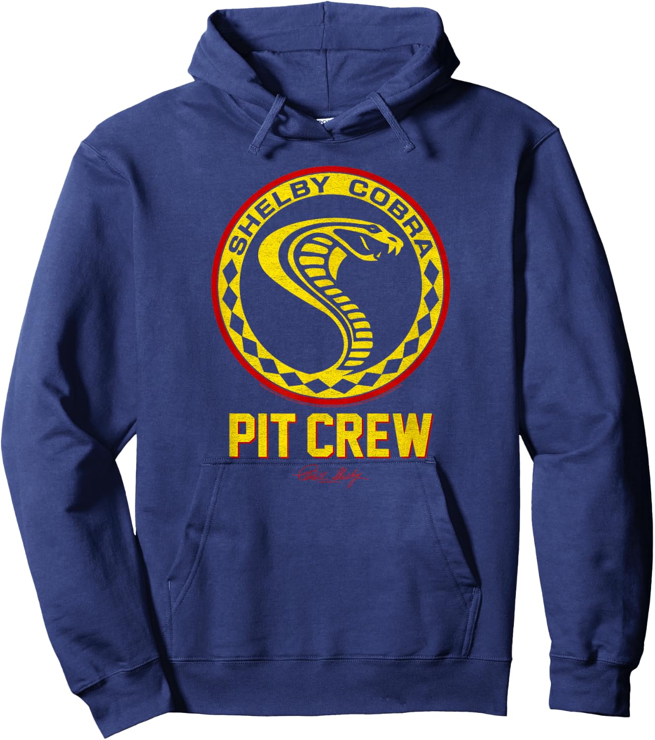 Carroll Shelby Vintage Pit Crew Badge Hoodie - Hoodie | Navy