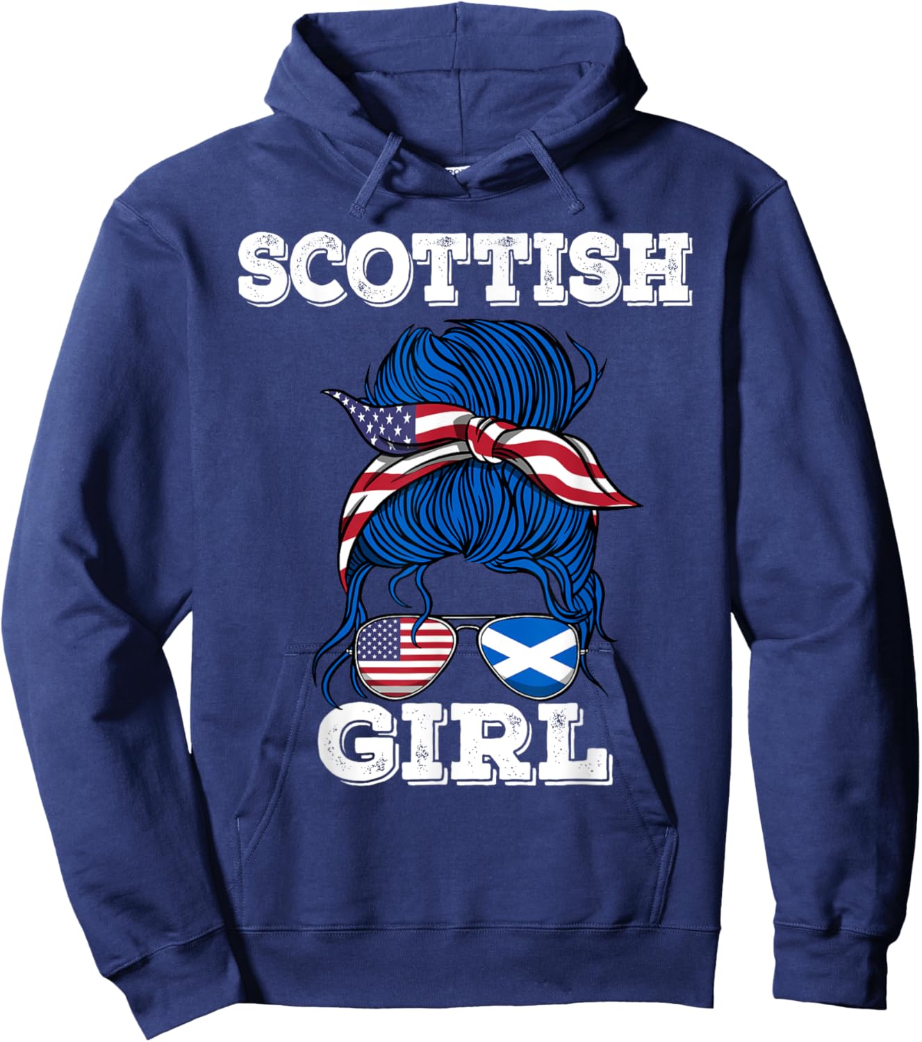 Scottish Girl Scotland Roots Hoodie - Hoodie | Navy