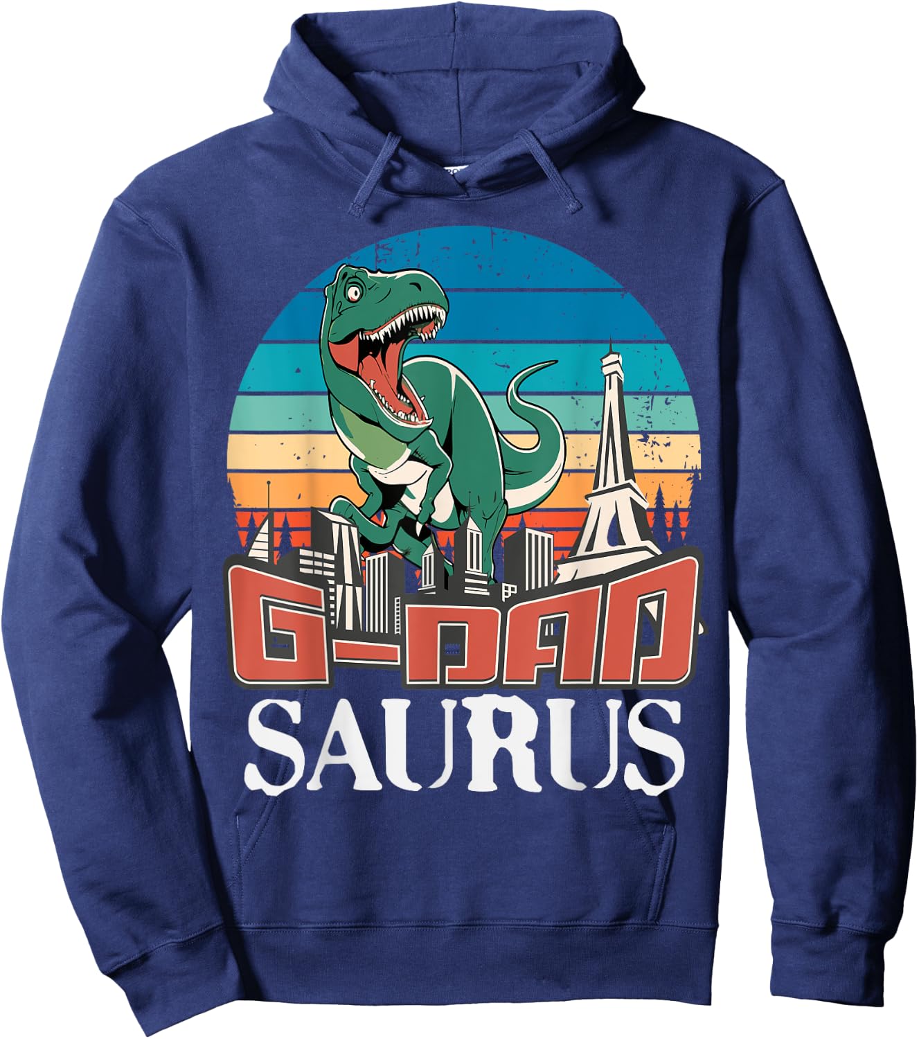 G-Dadsaurus T Rex Dinosaur G-Dad Saurus Family Hoodie - Hoodie | Navy