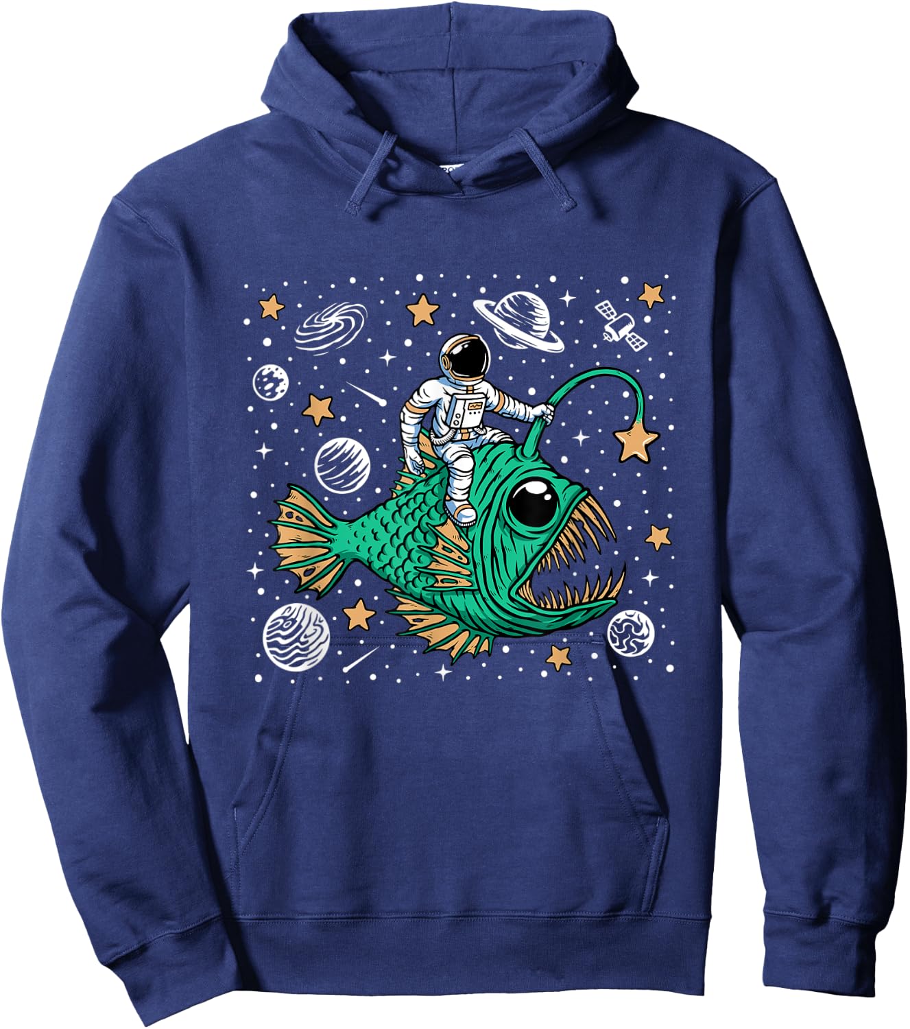 deep sea fish Astronaut party outfit Spaceman Hoodie - Hoodie | Navy