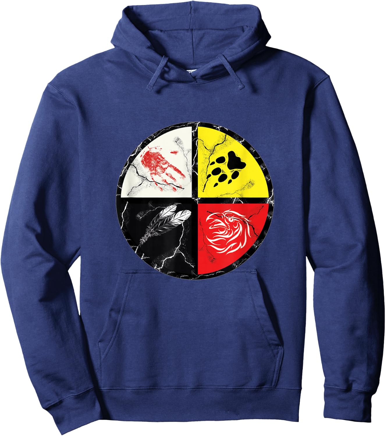 Native American Medicine Wheel Hoodie - Hoodie | Navy