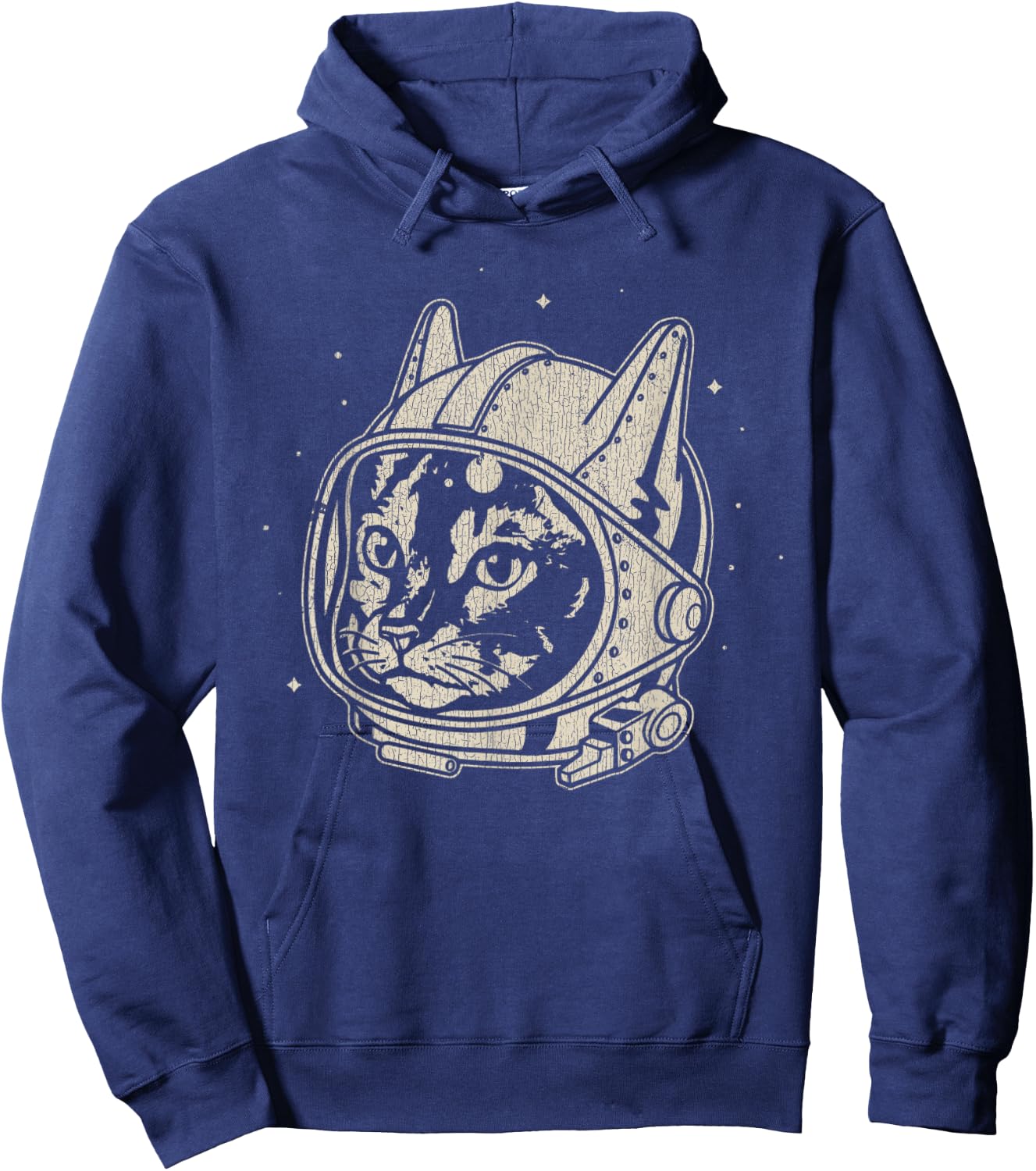 Vintage Astronaut Cute Cat Cat Lover Hoodie - Hoodie | Navy