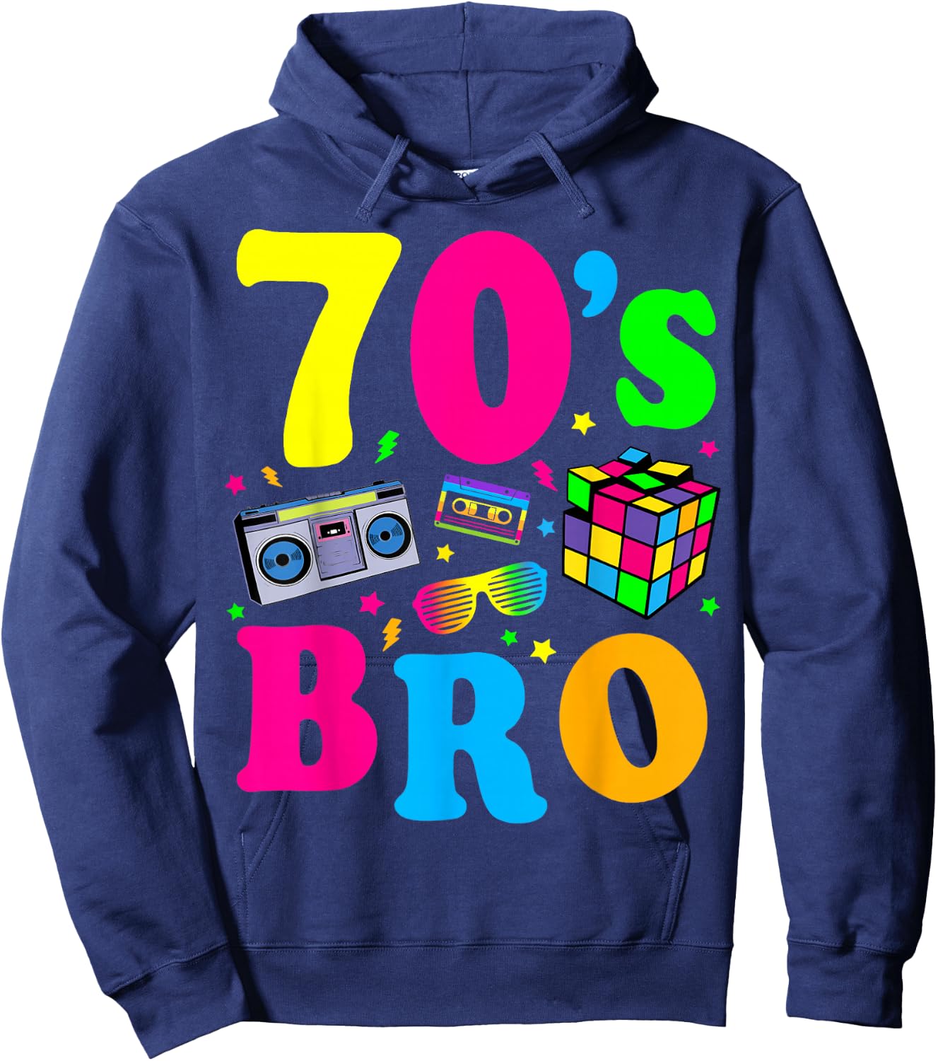 This Is My 70-s Bro Costume 60's 70's Party Hoodie - Hoodie | Navy