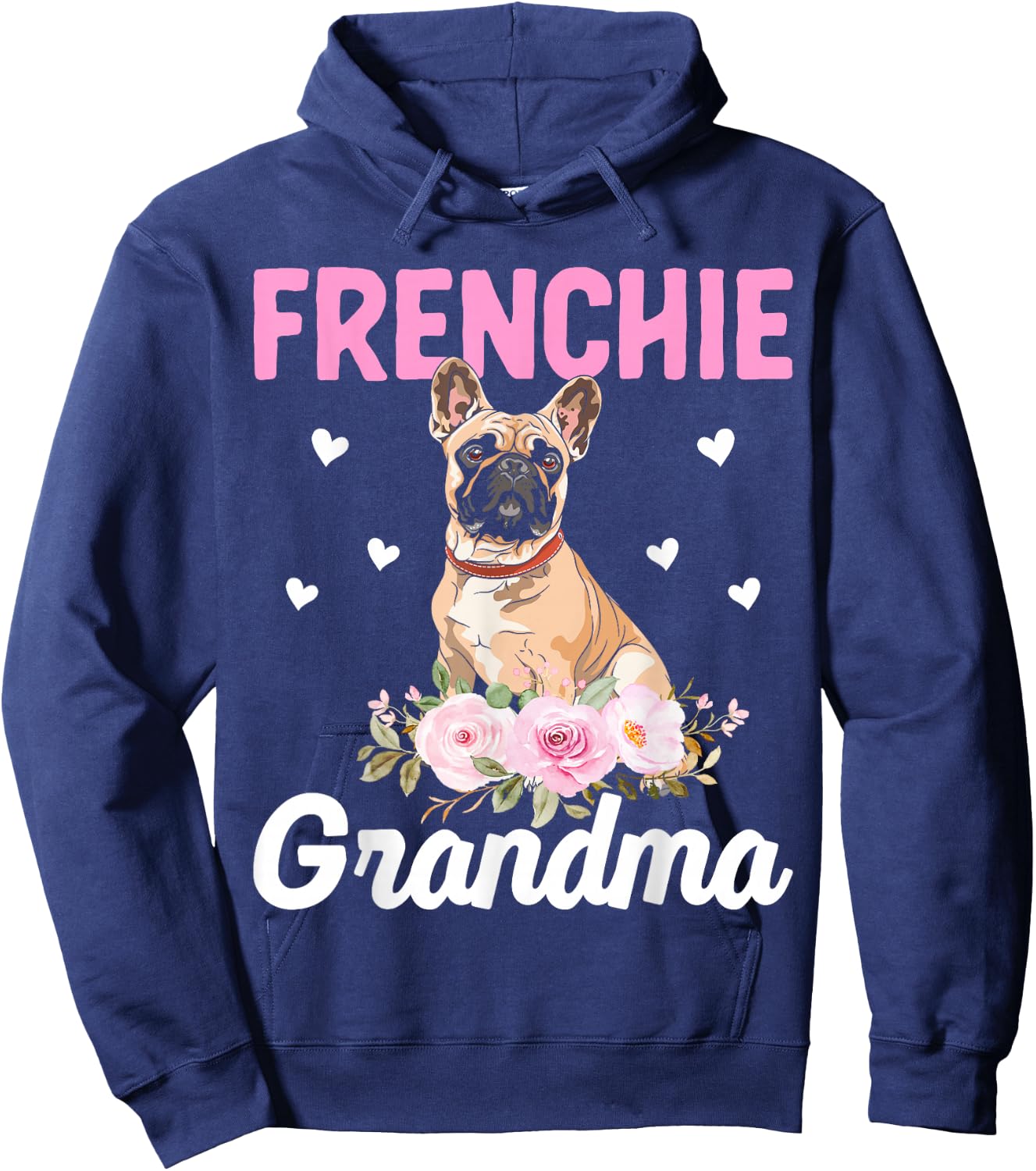 Frenchie Grandma - French Bulldog Grandma Hoodie - Hoodie | Navy