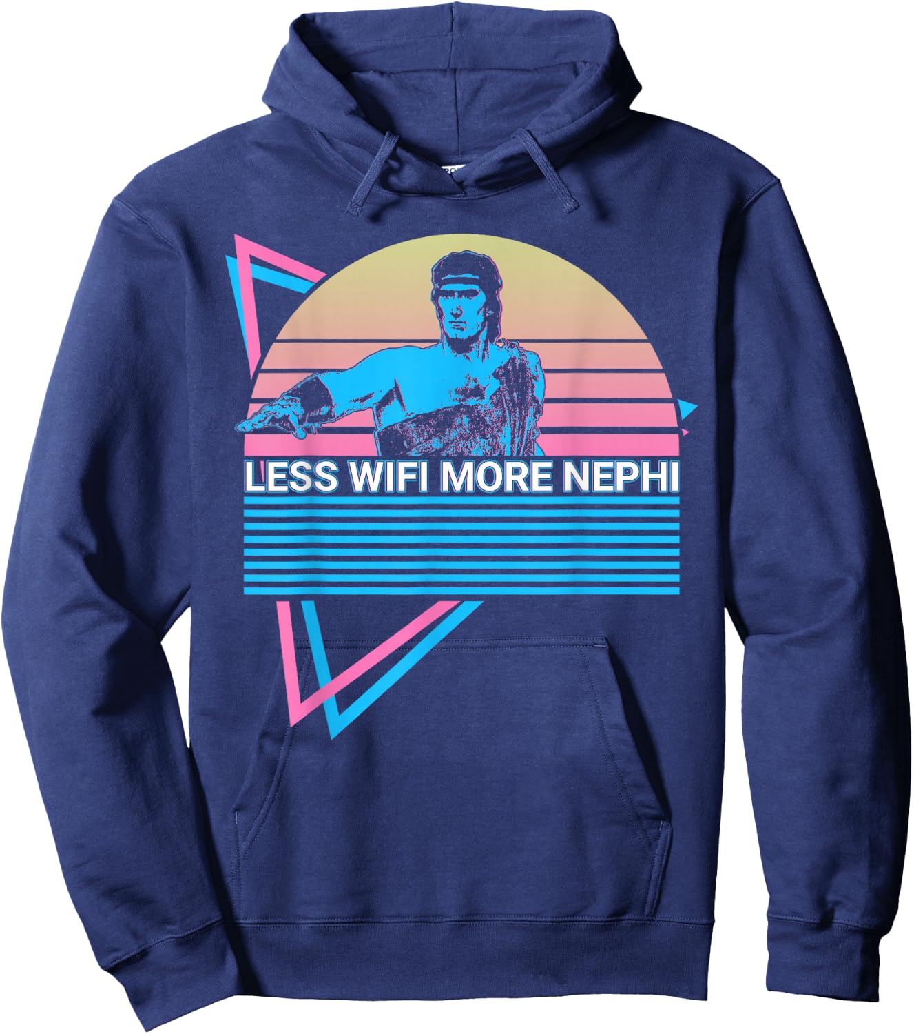 Mormon LDS Missionary Less WiFi More Nephi Hoodie - Hoodie | Navy