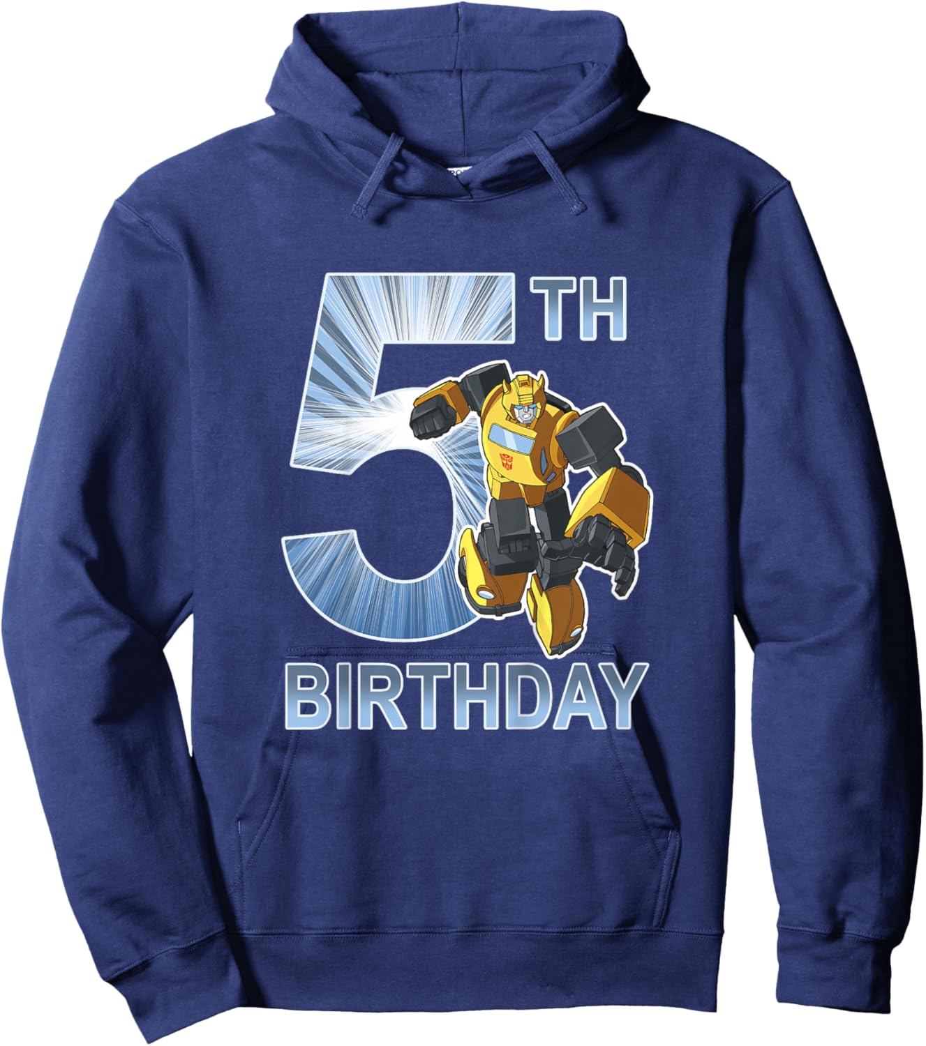 Transformers Bumblee 5th Birthday Hero Pose Hoodie - Hoodie | Navy