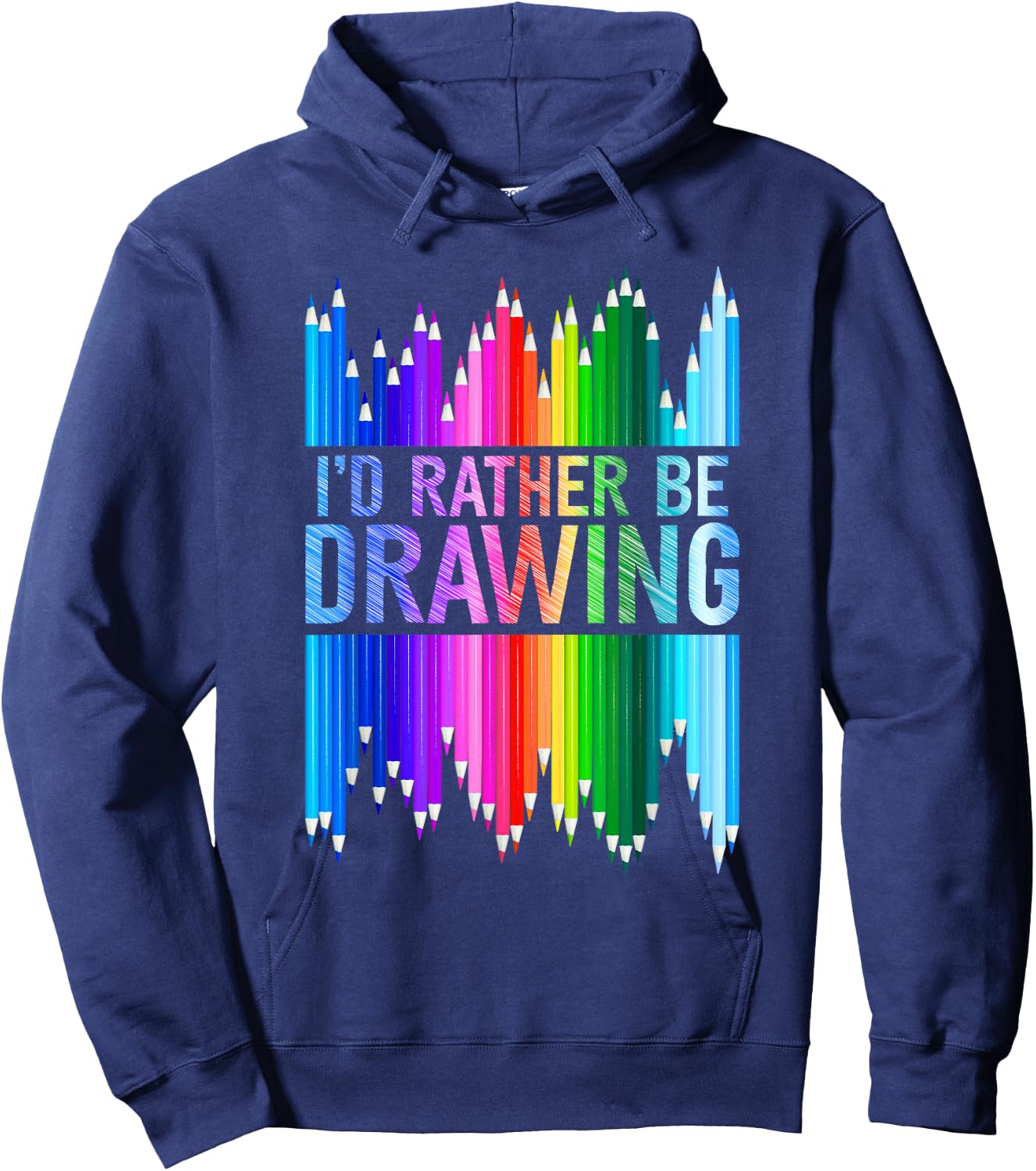 Sketchy, Artist, Art Lover, Colouring Pencils Hoodie - Hoodie | Navy