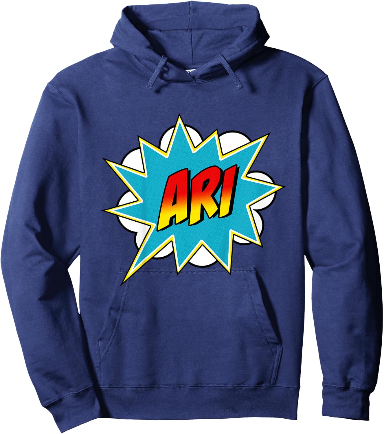 Kids Boys Ari Name Superhero Comic Book Hoodie - Hoodie | Navy