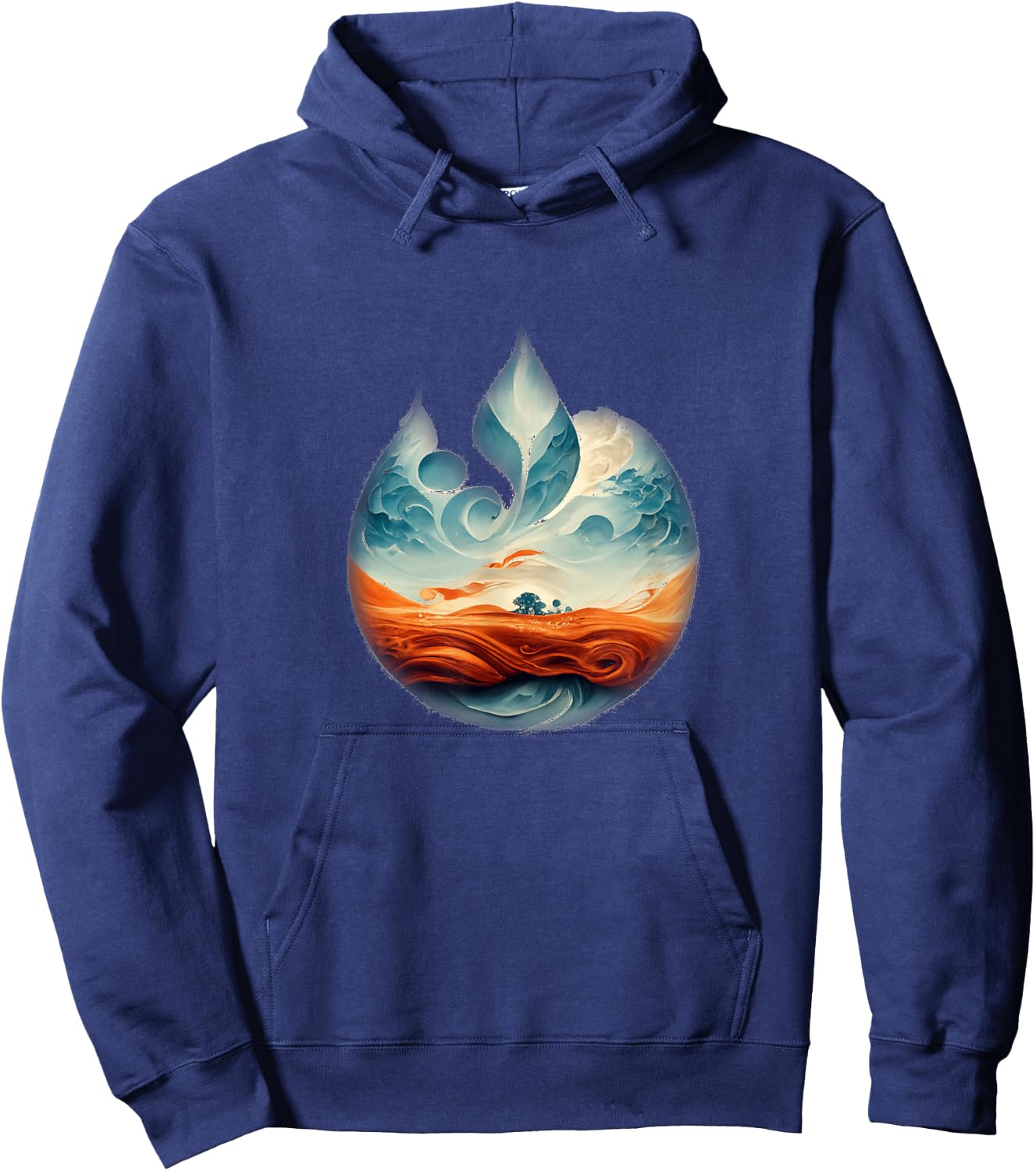 Logo of Water Fire Earth Wind Hoodie - Hoodie | Navy