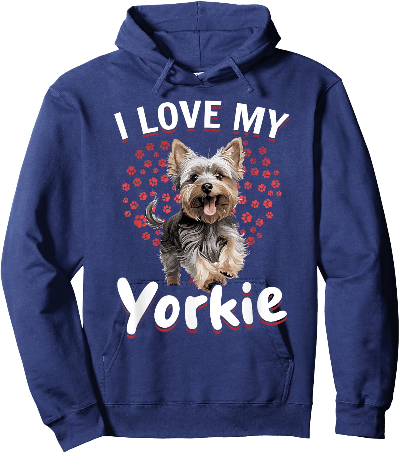 Yorkshire Terrier Dog Yorkie - I love my Yorkie Hoodie - Hoodie | Navy