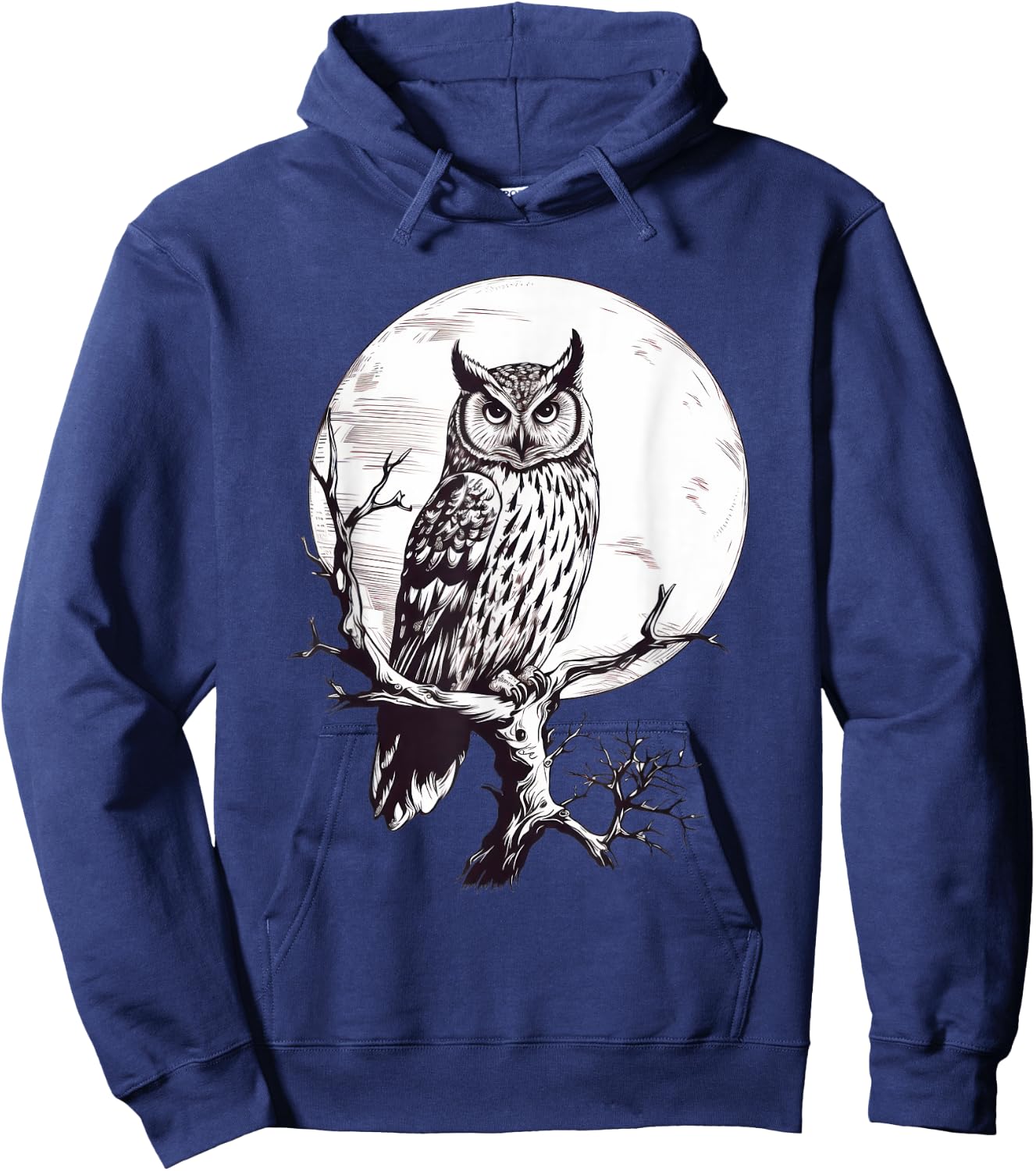 Owl Moon Graphic Women Men Girls Boys Hoodie - Hoodie | Navy