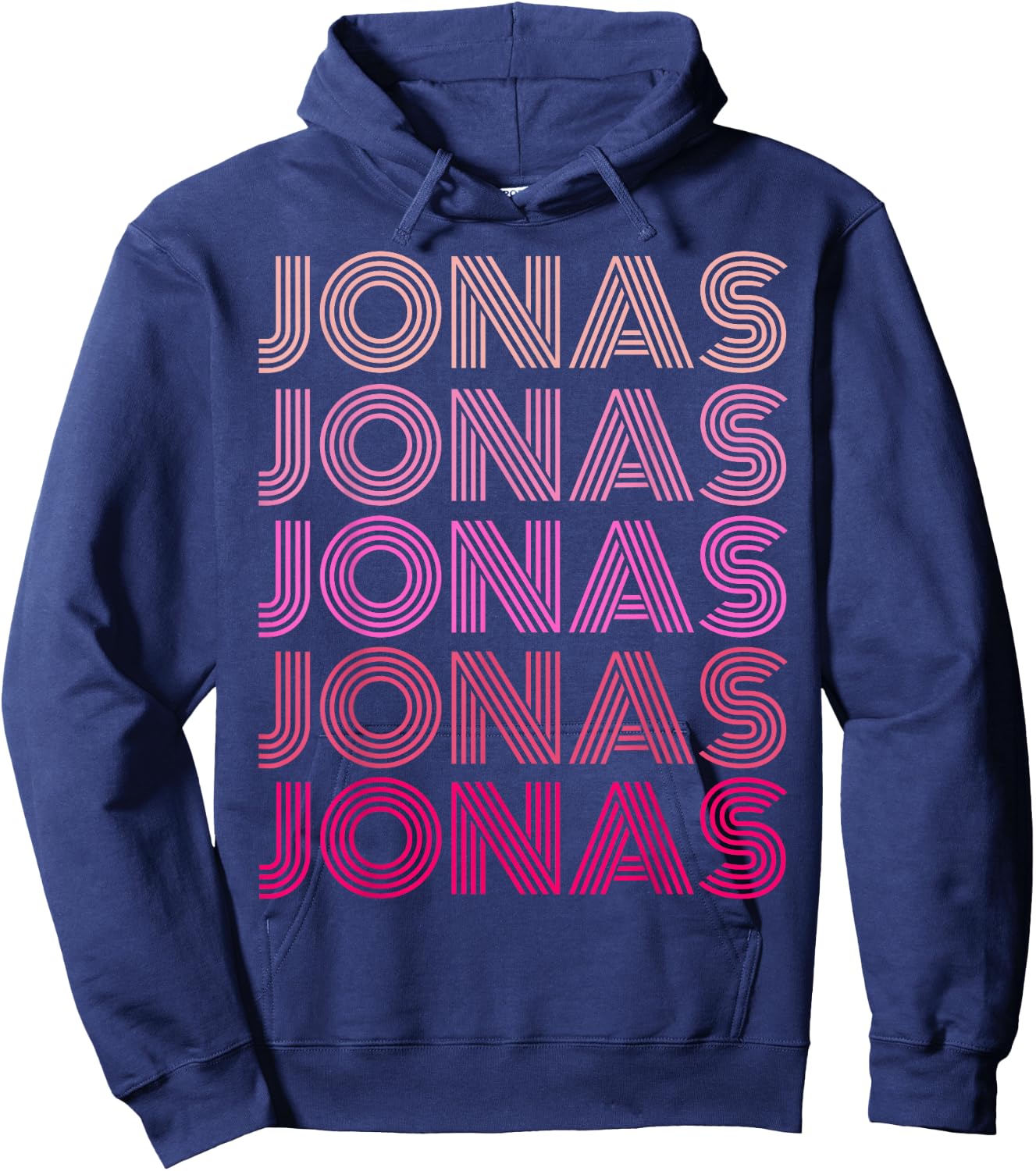 Jonas Vintage Retro Pink Hoodie - Hoodie | Navy
