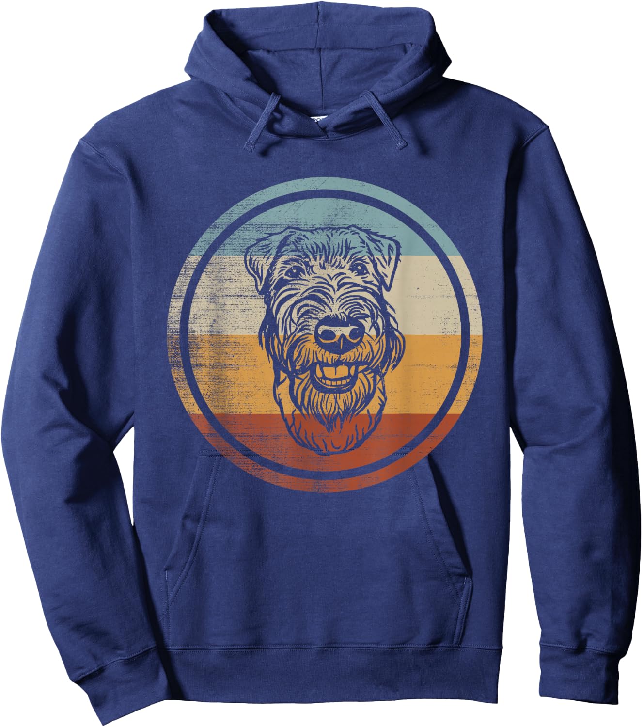 Retro Vintage Dog Design Welsh Terrier Hoodie - Hoodie | Navy