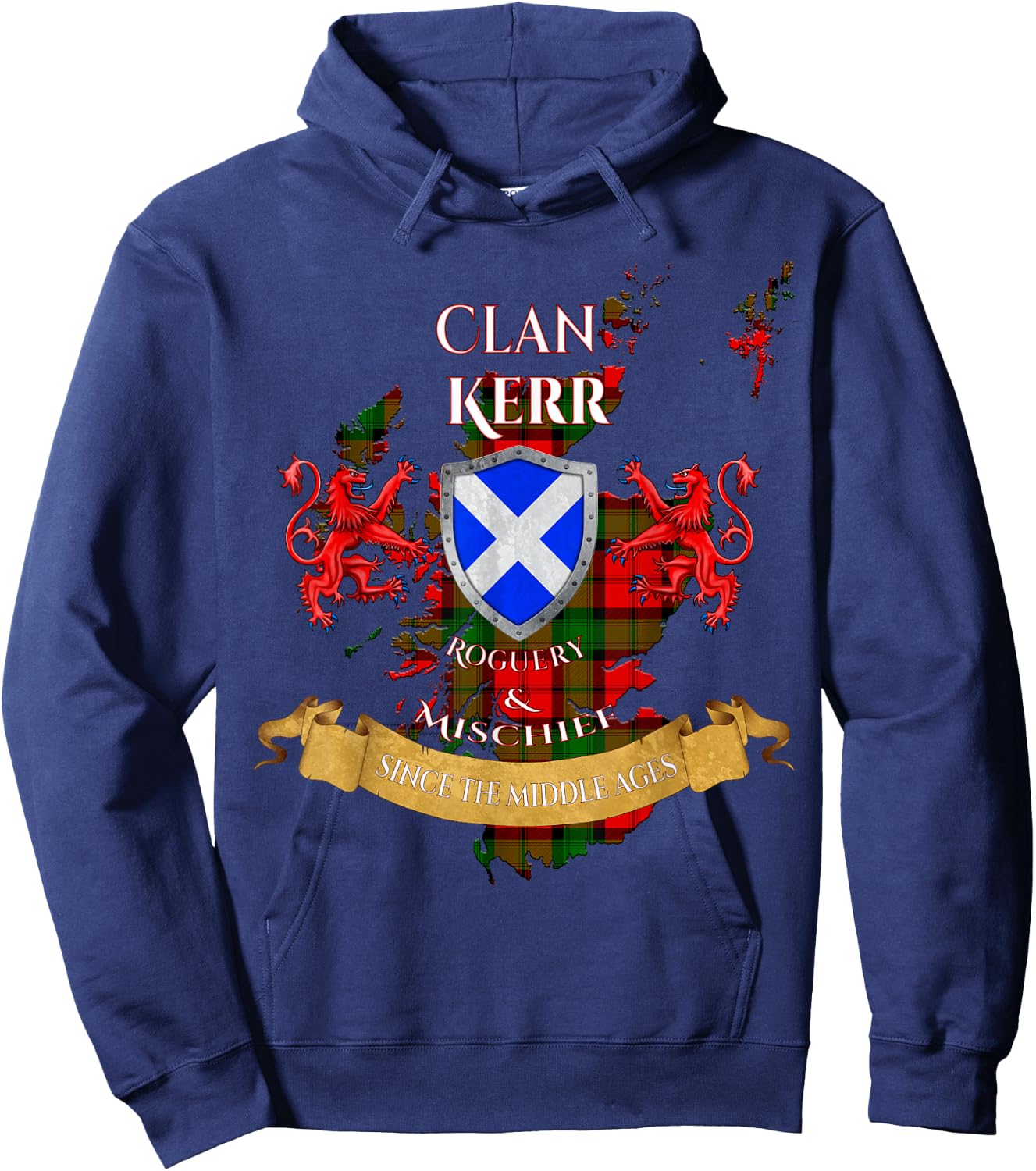 Kerr Scottish Family Clan Middle Ages Mischief Hoodie - Hoodie | Navy