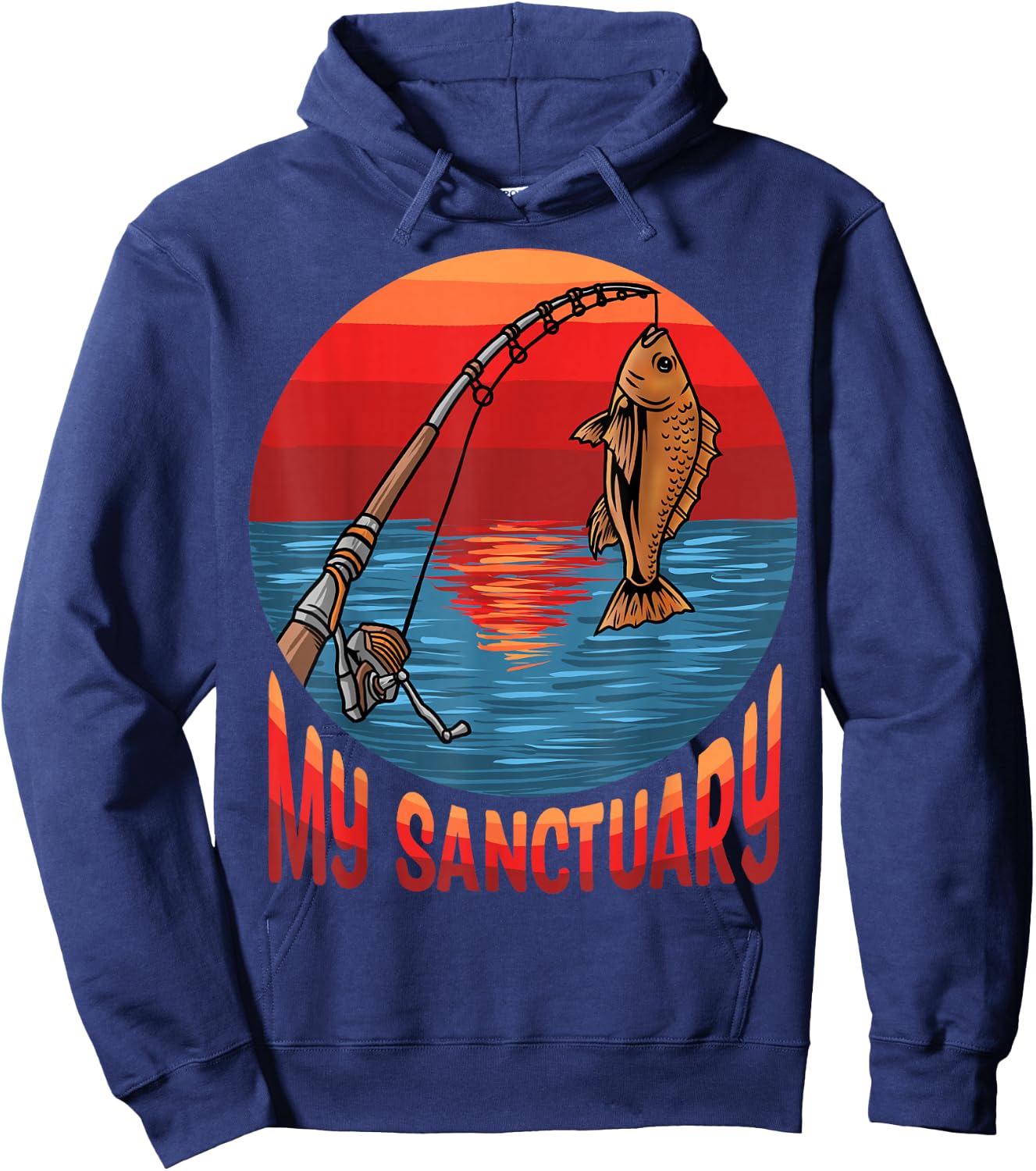Fisherman Funny Fishing Hoodie - Hoodie | Navy