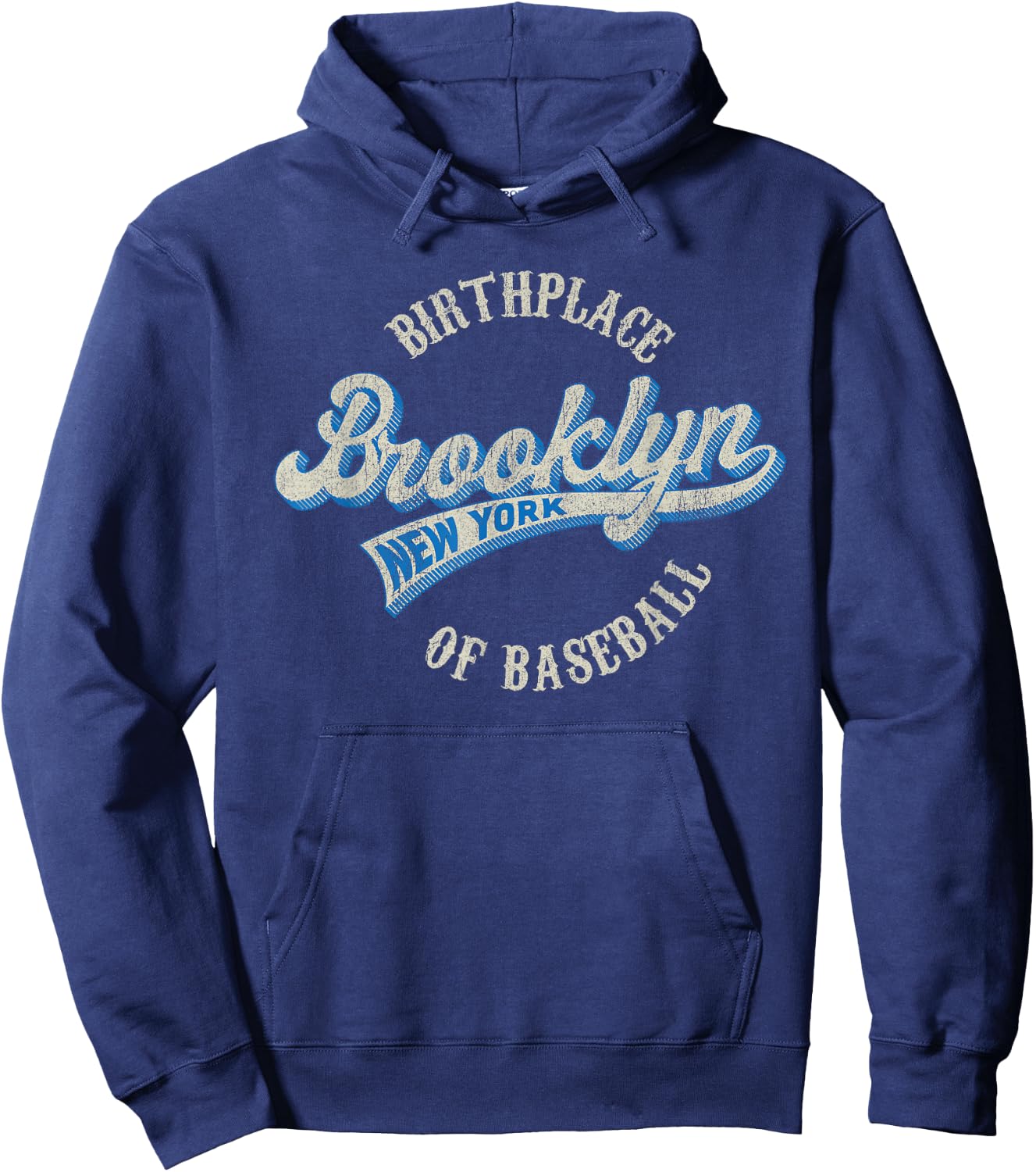 Baseball Vintage Style Brooklyn & Women Hoodie - Hoodie | Navy