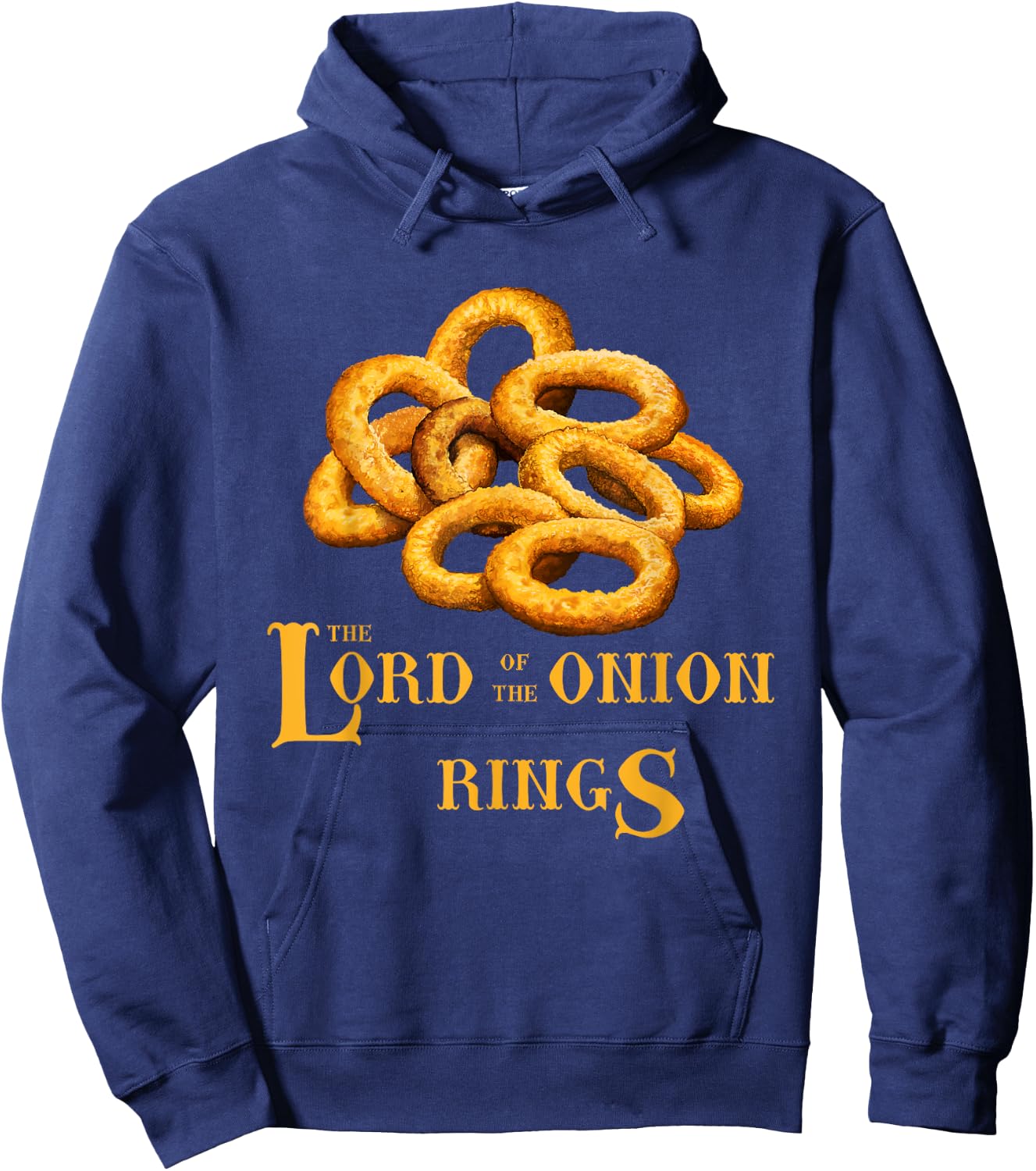 Lord Of Onion Rings Funny Foodie Movie Hoodie - Hoodie | Navy