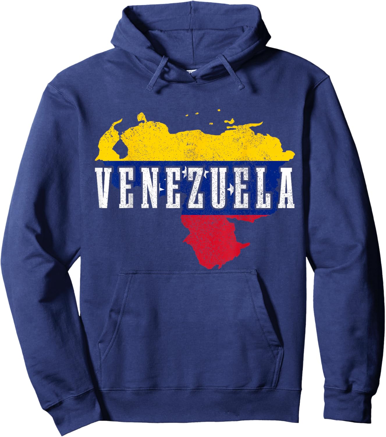 Venezuela Map Pride Venezuelan Flag Hoodie - Hoodie | Navy