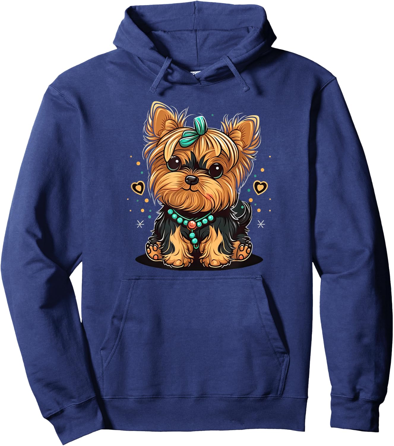 Funny Yorkshire Terrier Cute Puppy Hoodie - Hoodie | Navy