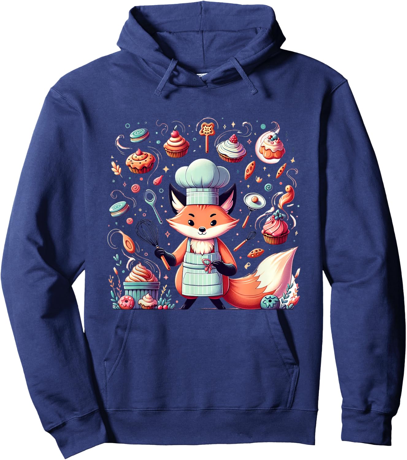 Magical Baker Fox in Enchanted Kitchen Hoodie - Hoodie | Navy