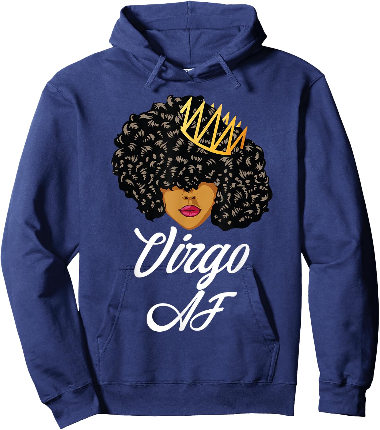 Virgo AF Zodiac Star Sign Birthday Hoodie - Hoodie | Navy