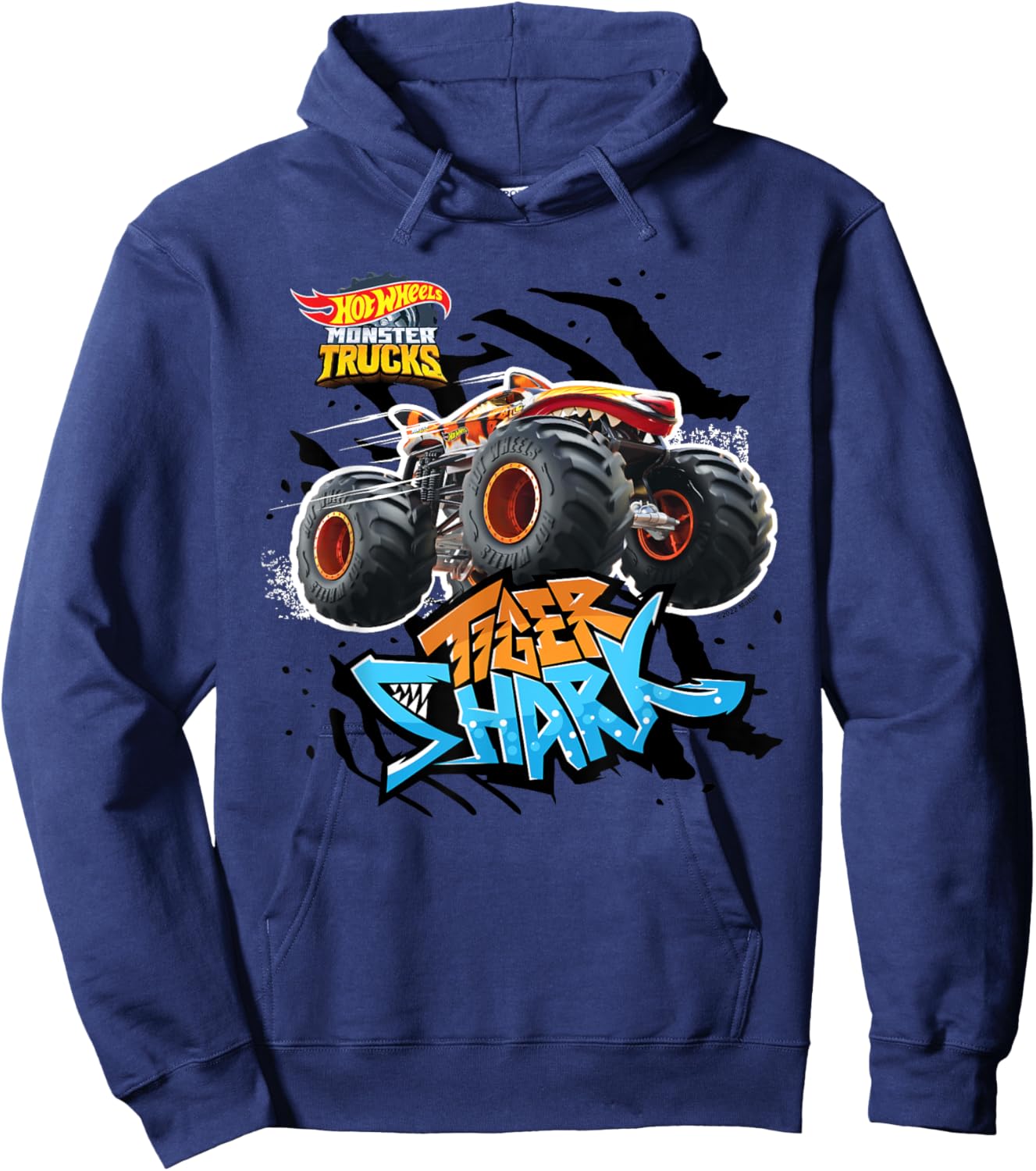 Hot Wheels - Tiger Shark Orange Hoodie - Hoodie | Navy
