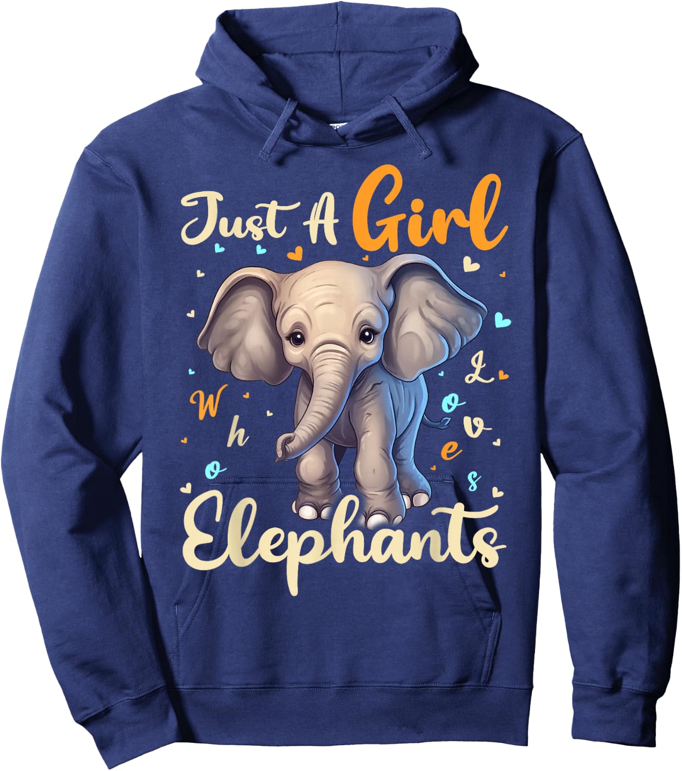 Elephant Lover Just A Girl Who Loves Elephants Hoodie - Hoodie | Navy