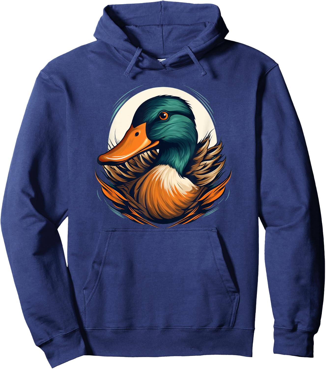 Cool Mallard Duck Face Hoodie - Hoodie | Navy