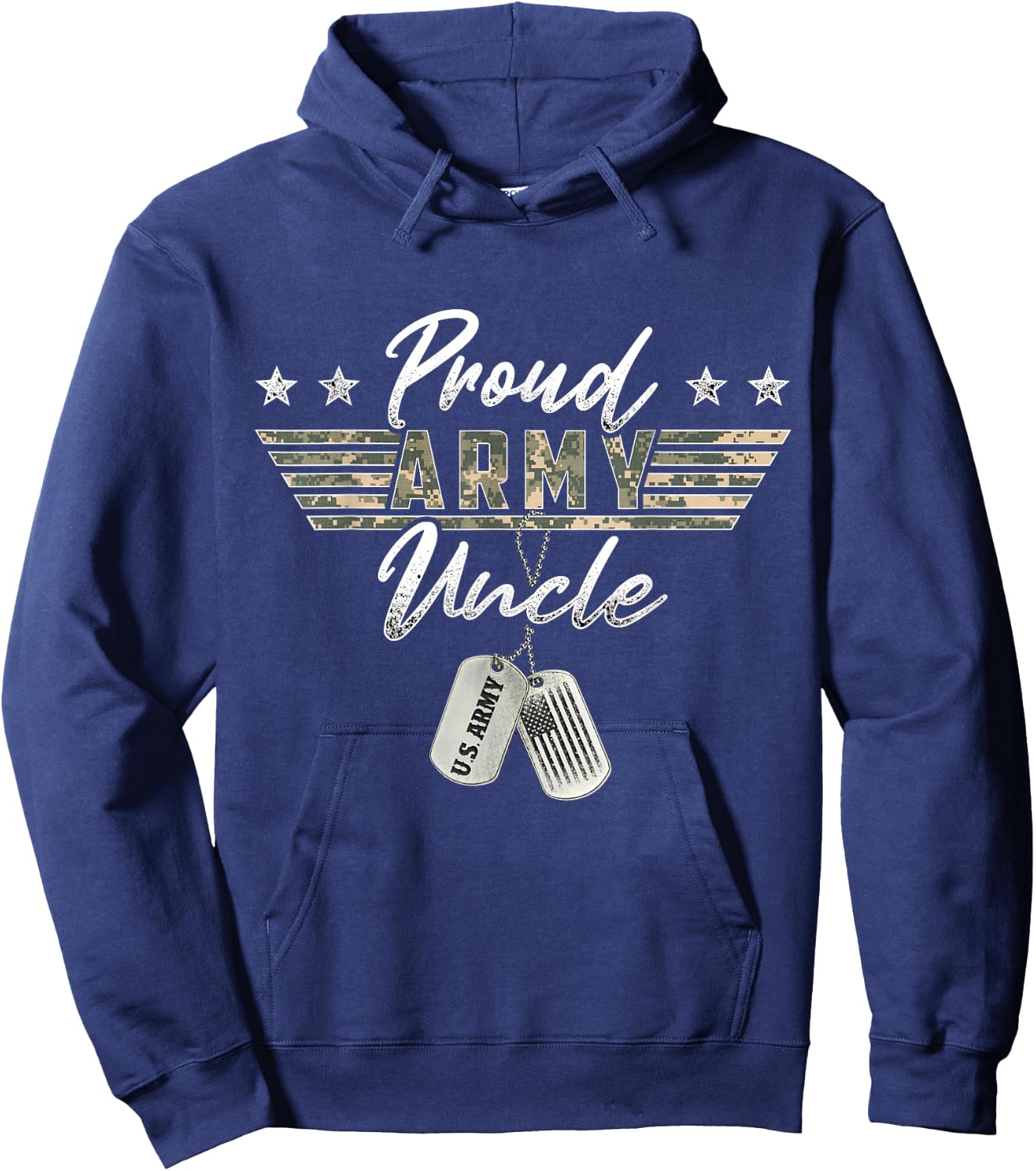 Proud Army Uncle American Veteran Military Hoodie - Hoodie | Navy