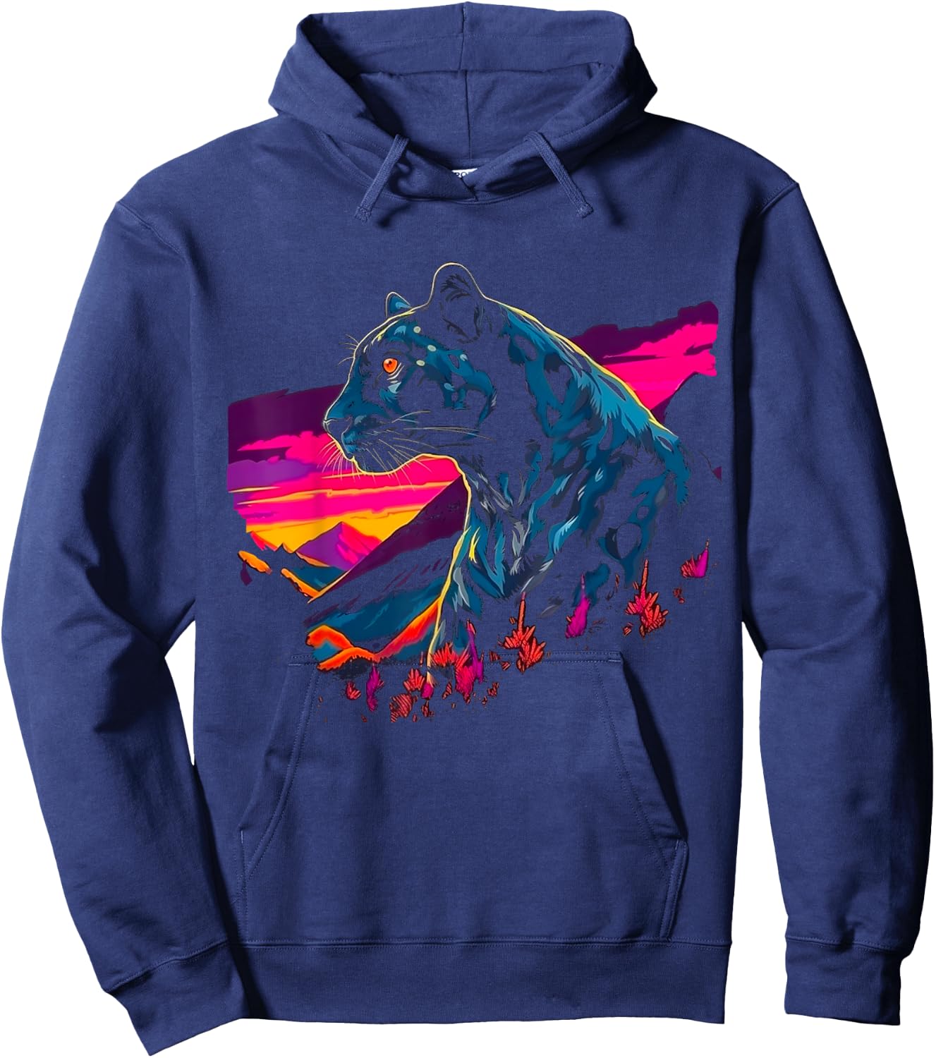 Pop Art Panther Hoodie - Hoodie | Navy