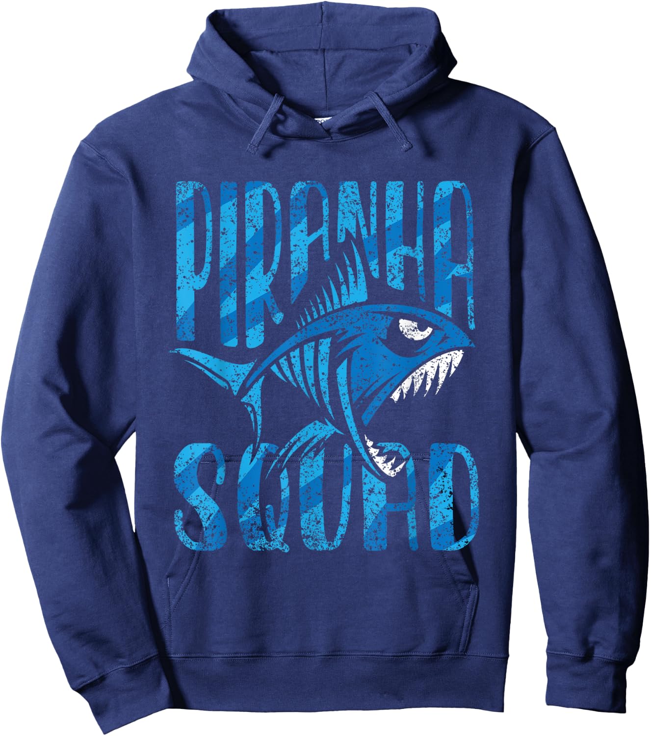 Piranha Squad Retro Lover Fish Piranhas Hoodie - Hoodie | Navy