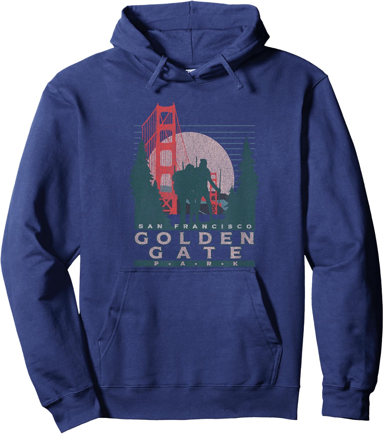 Golden Gate Park San Francisco Vintage Hoodie - Hoodie | Navy